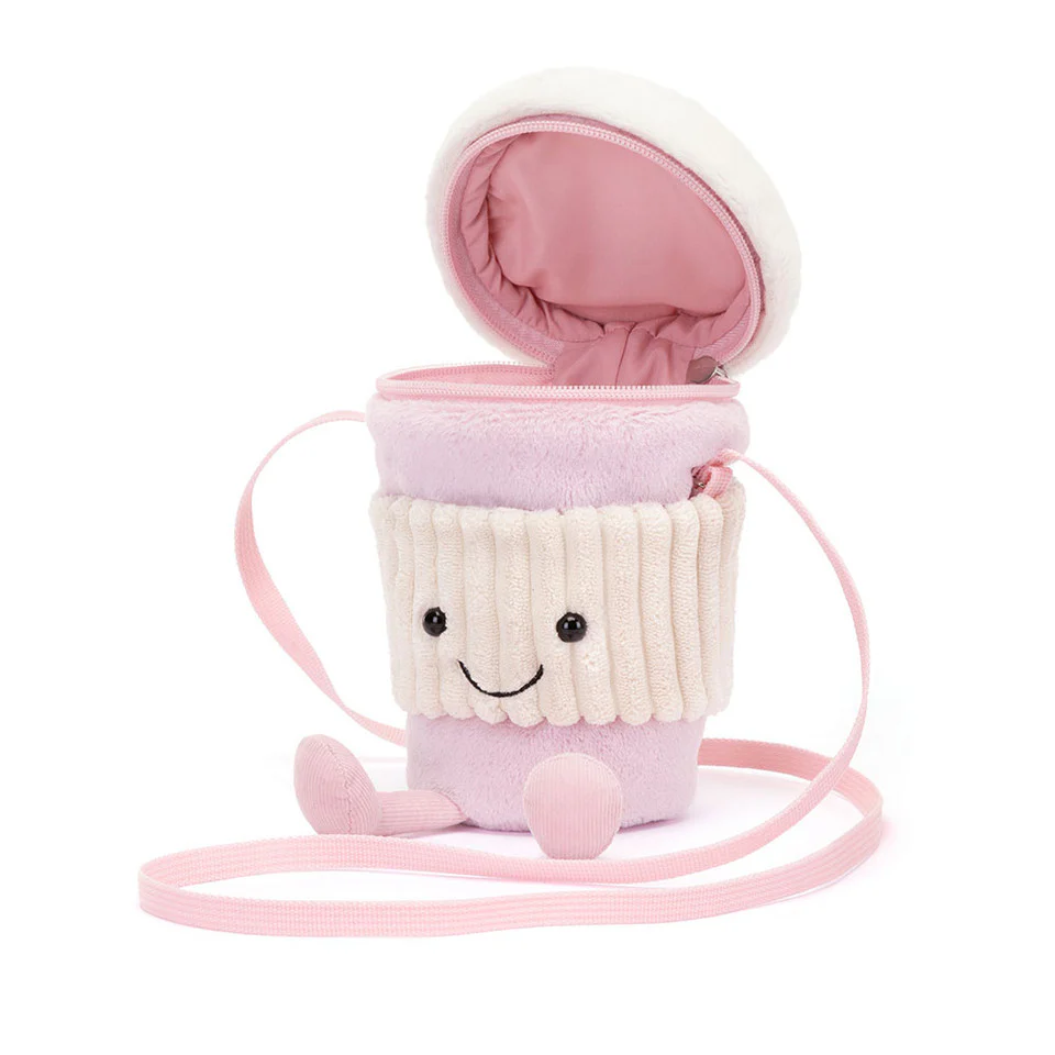 Jellycat Amuseables Bag - Coffee-To-Go Pink - Image 2