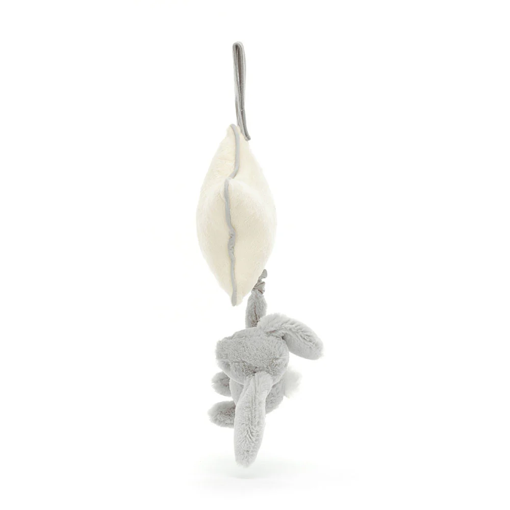 Jellycat Bashful Bunny Musical Pull - Silver - Image 2