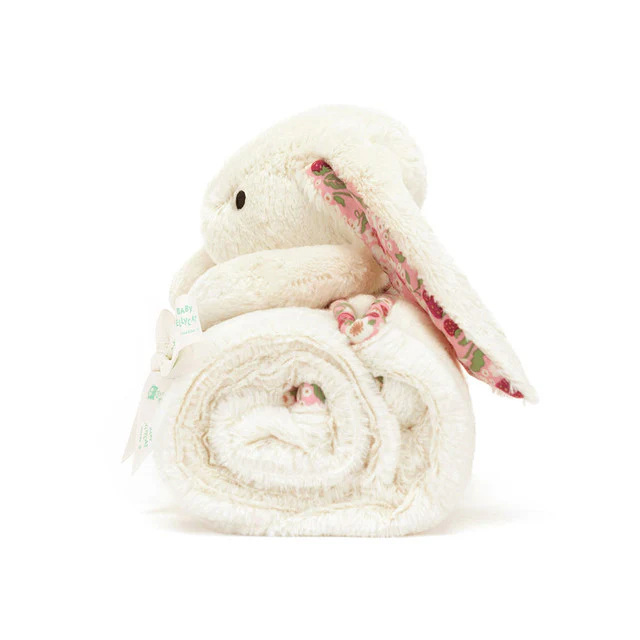 Jellycat Blossom Cream Bunny 'Berry'  Blankie - Image 4