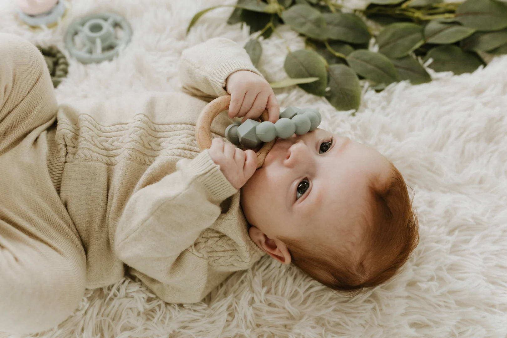 May Gibbs Moon Teether - Sage - Image 2
