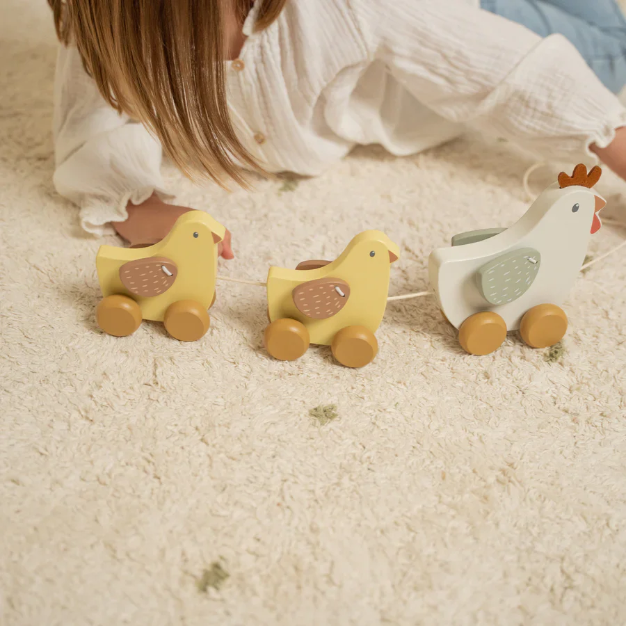 Little Farm Pull Along Chickens - Image 3
