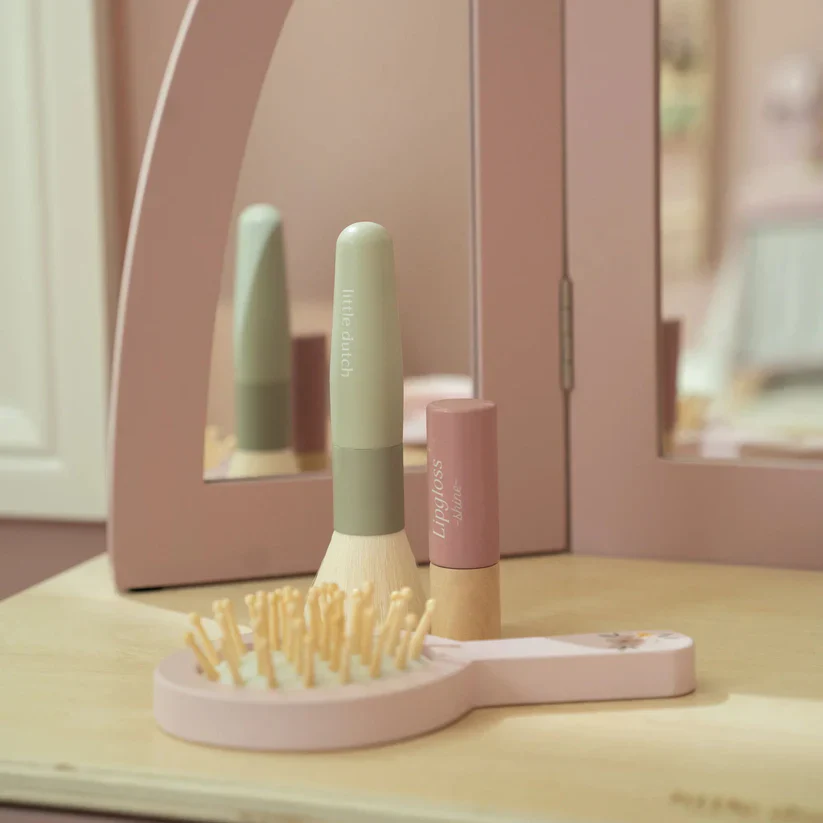 Wooden Dressing Table with Mirror - Large - Image 8