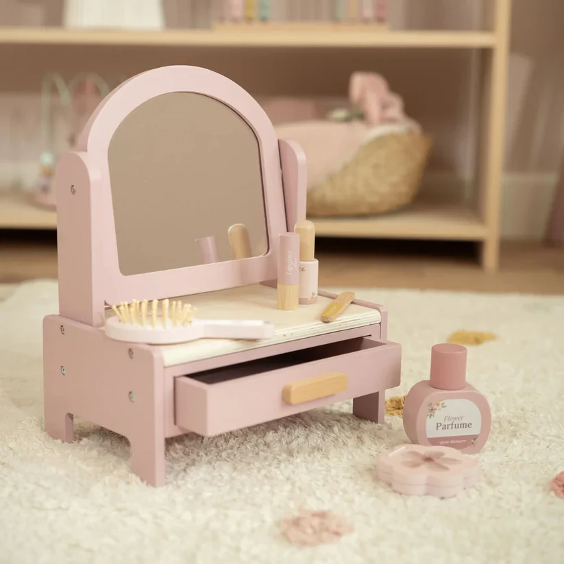 Wooden Dressing Table with Mirror - Little - Image 8
