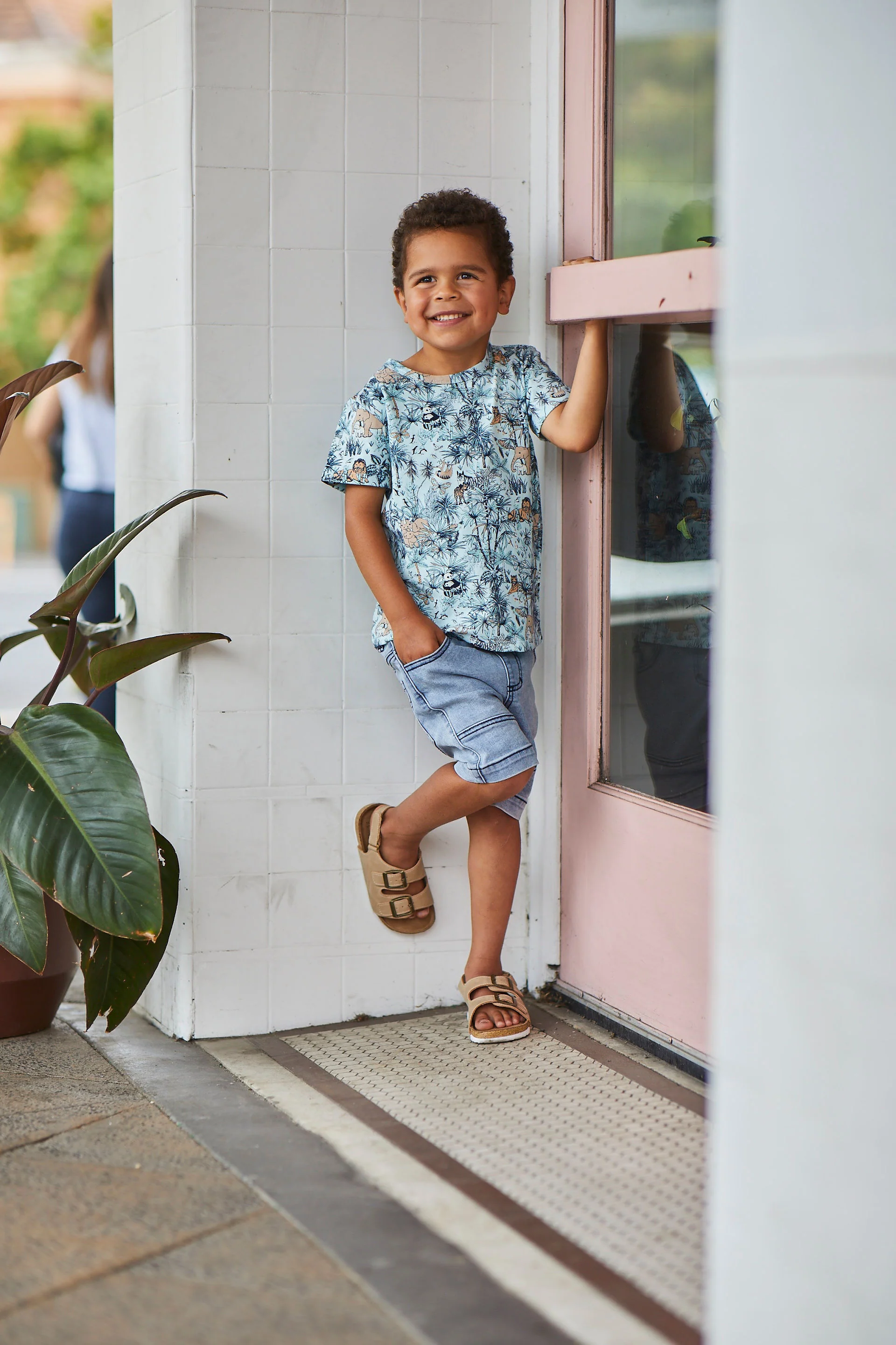 Milky Baby Jungle Tee - Blue Grass - Image 2