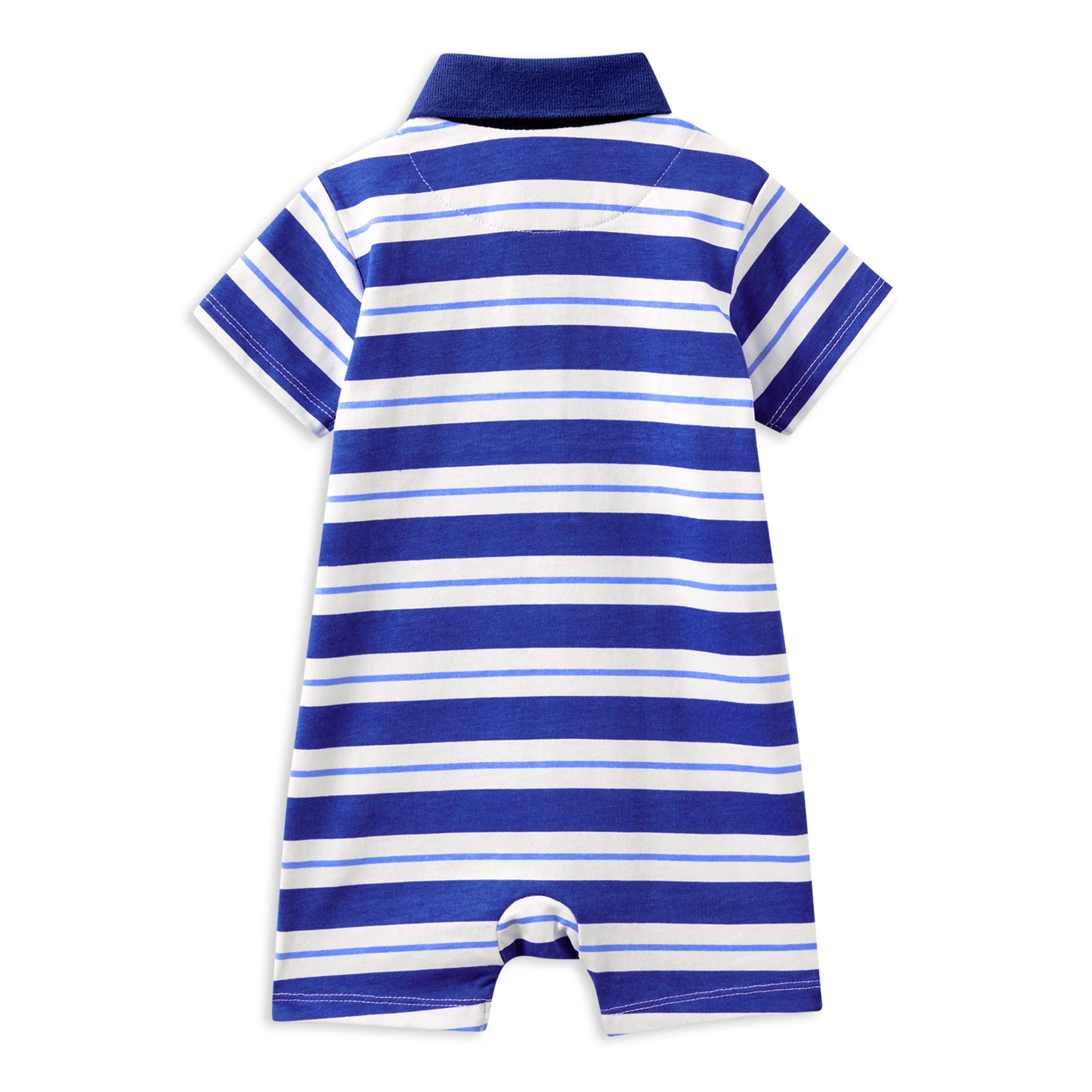 Blue Stripe Rugby Romper - Image 2