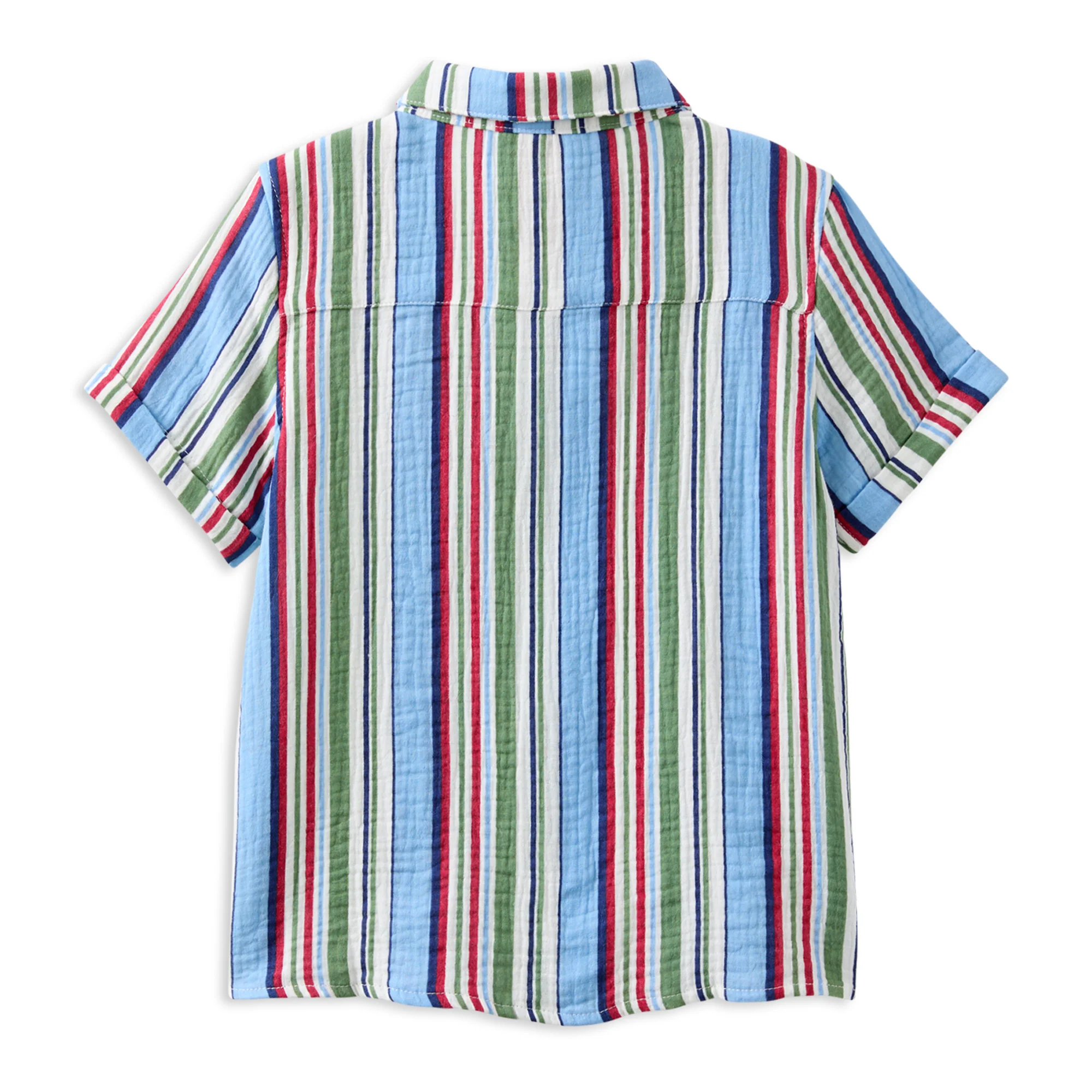 Boys Crinkle Stripe Shirt - Image 2