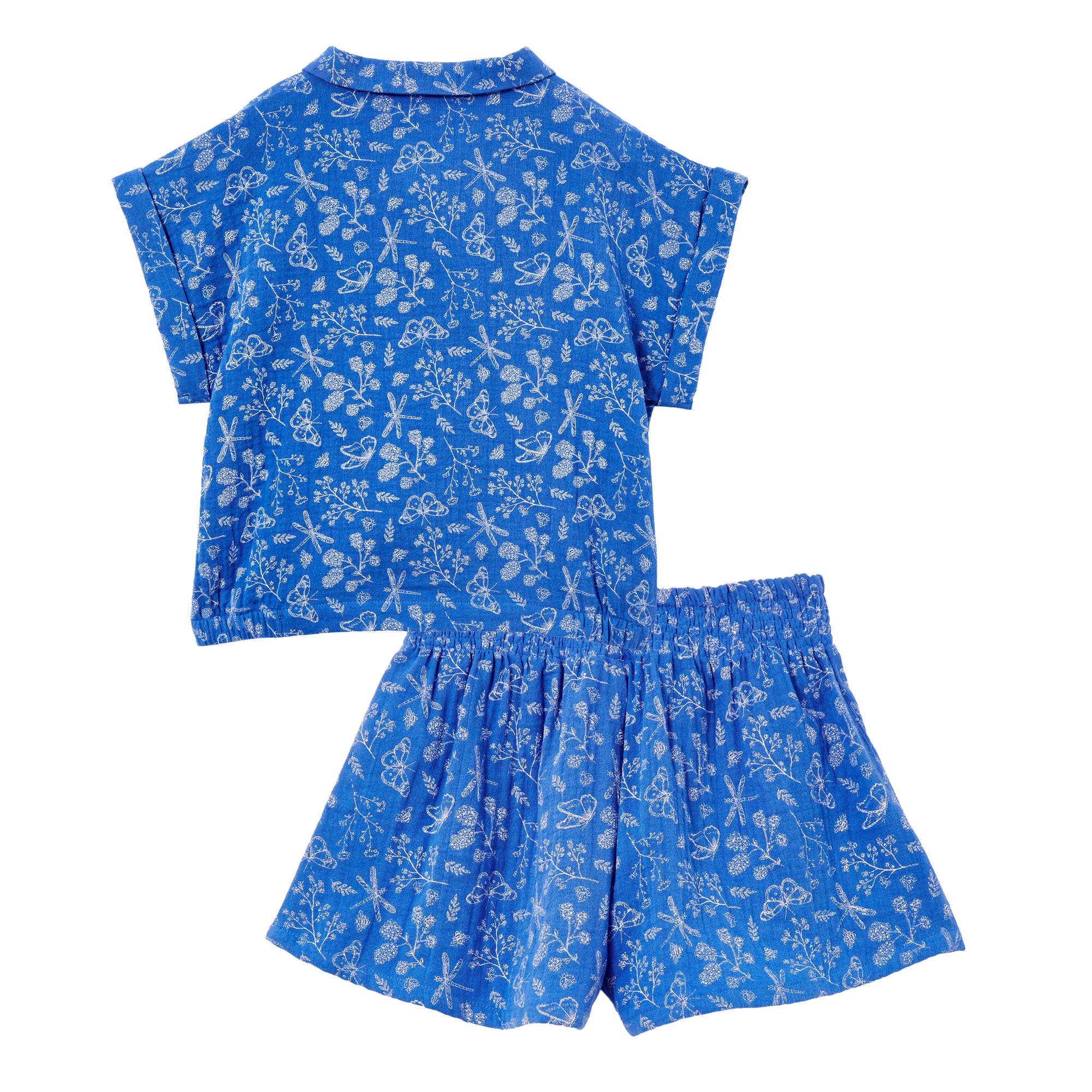 Milky Dragonfly Crinkle Cotton Set - Palace Blue - Image 2
