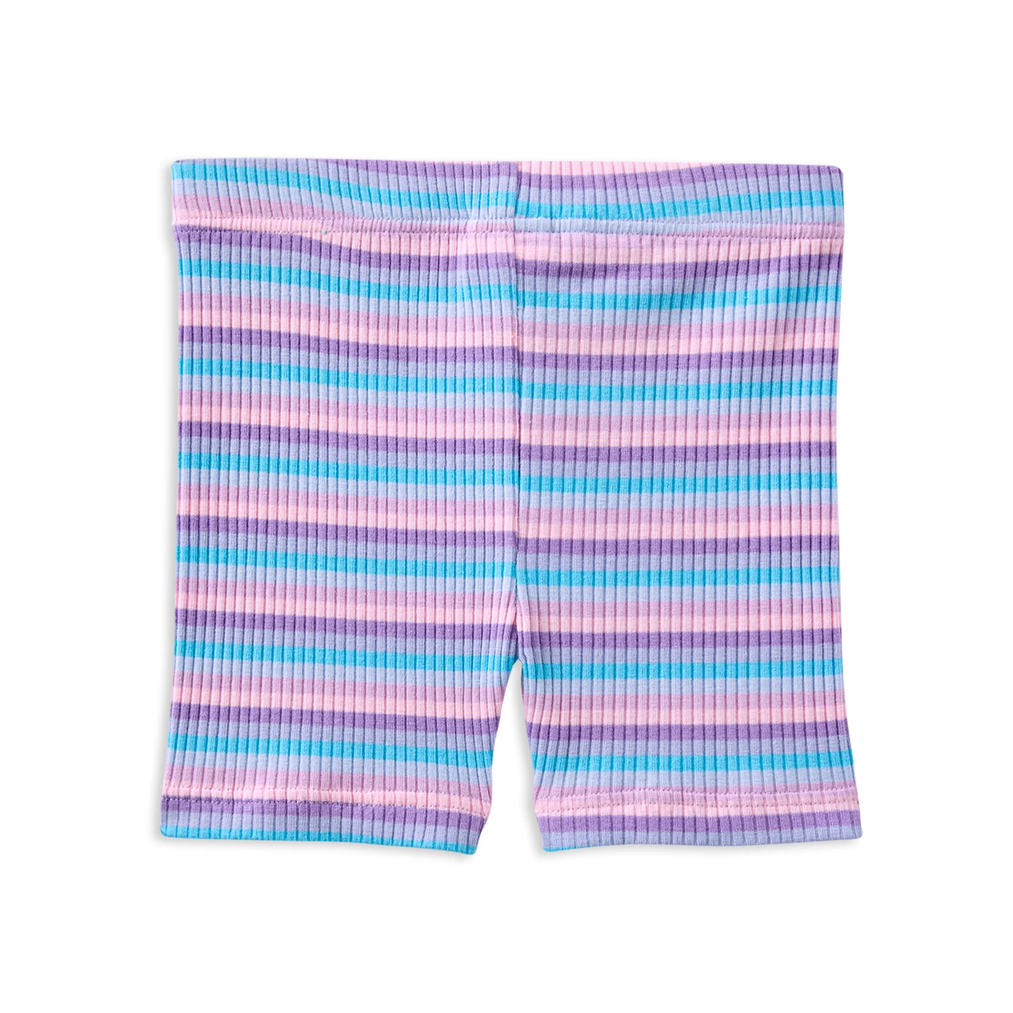 Lilac Stripe Rib Bike Short - Image 2