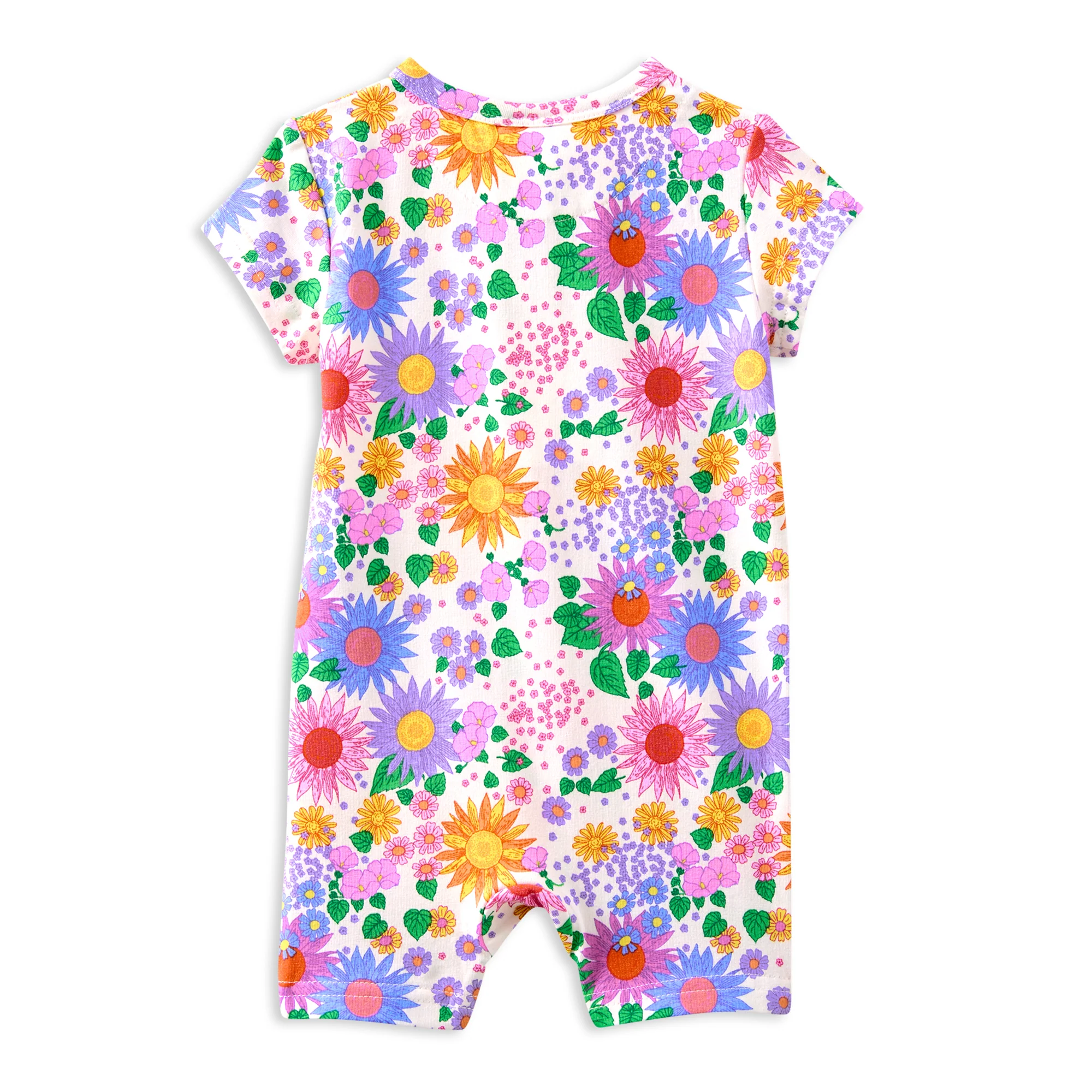 Sunshine Floral Zip Romper - Image 2