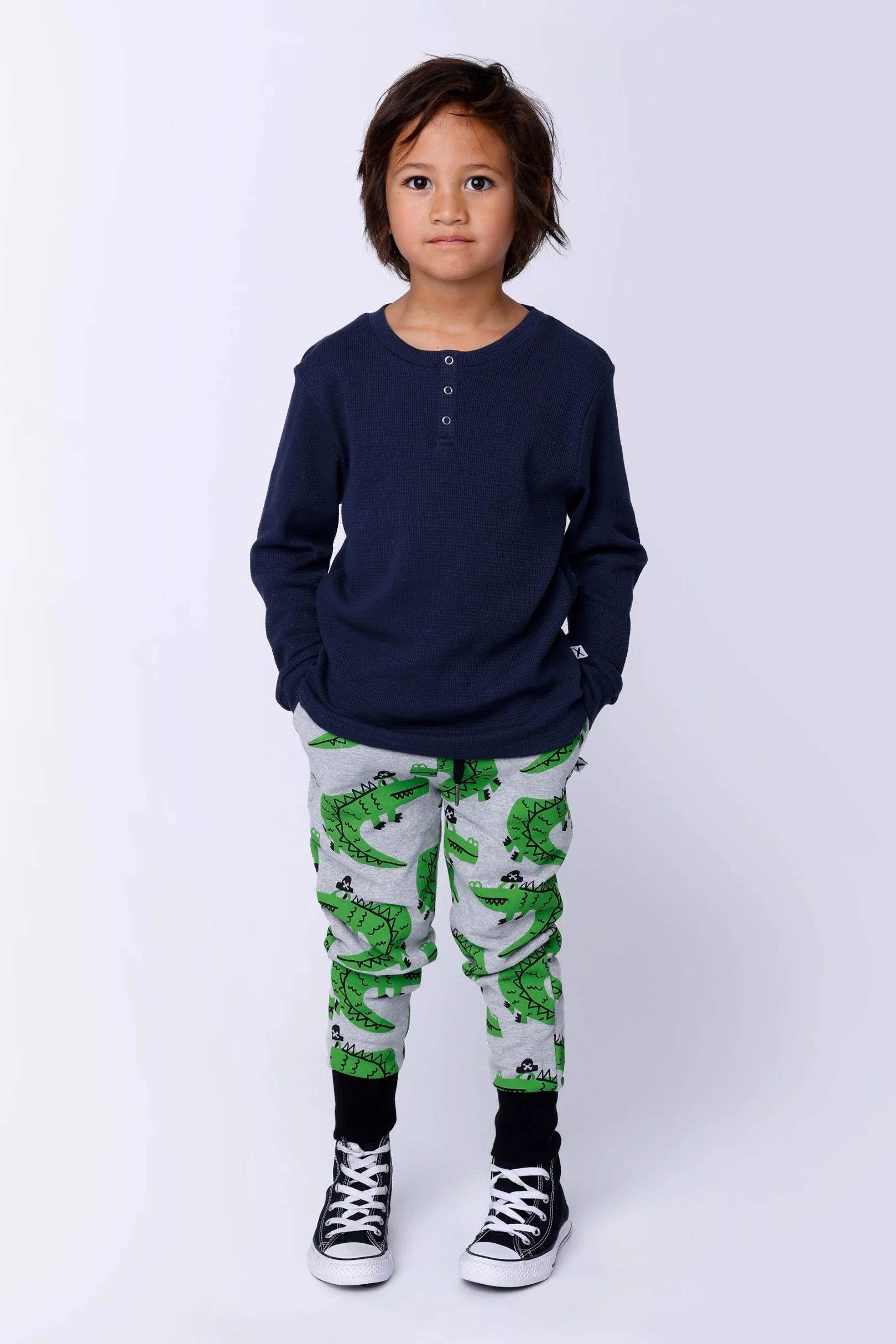 Captain Croc Furry Trackies - Grey Marle - Image 3