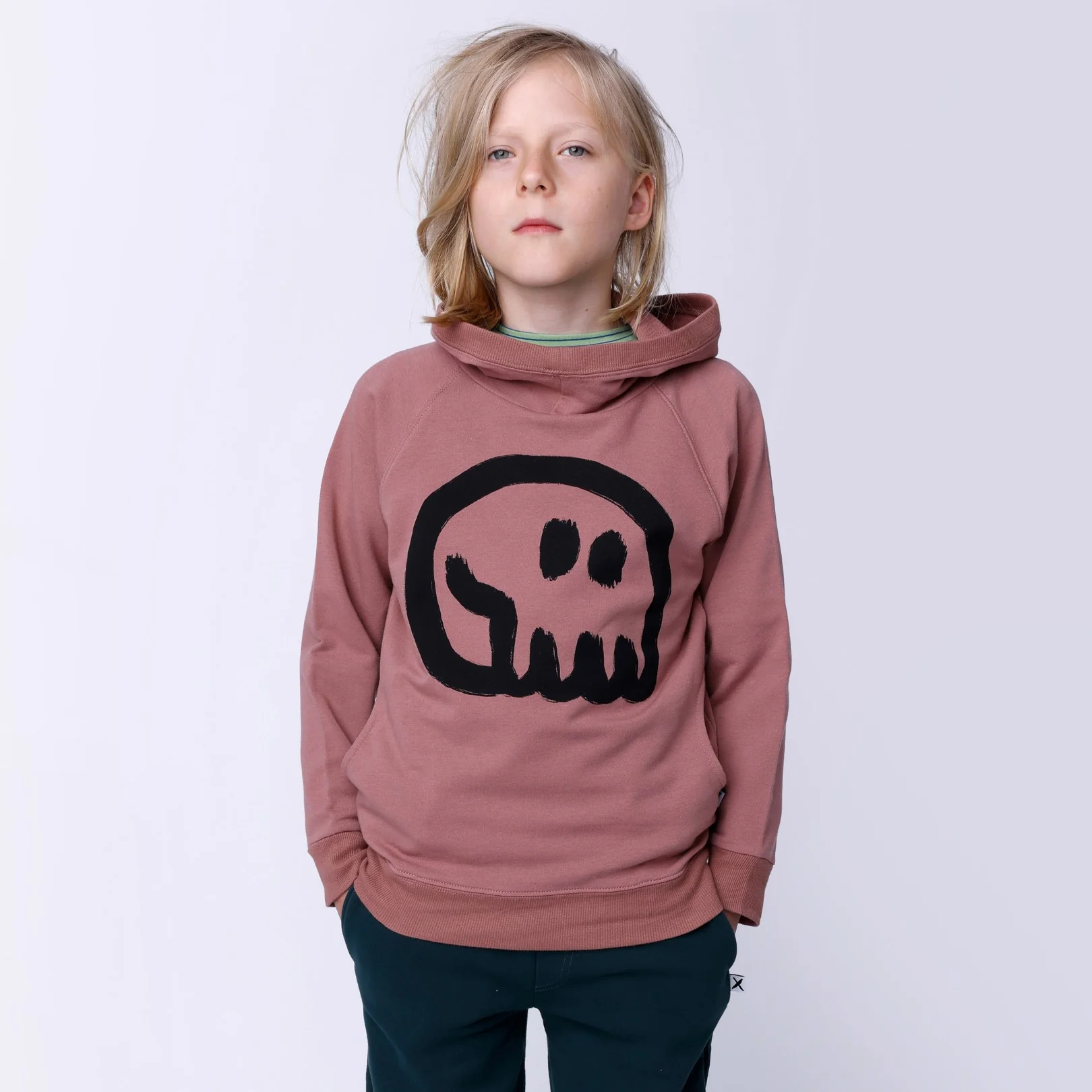 Minti Charcoal Skull Hood - Chocolate - Image 2