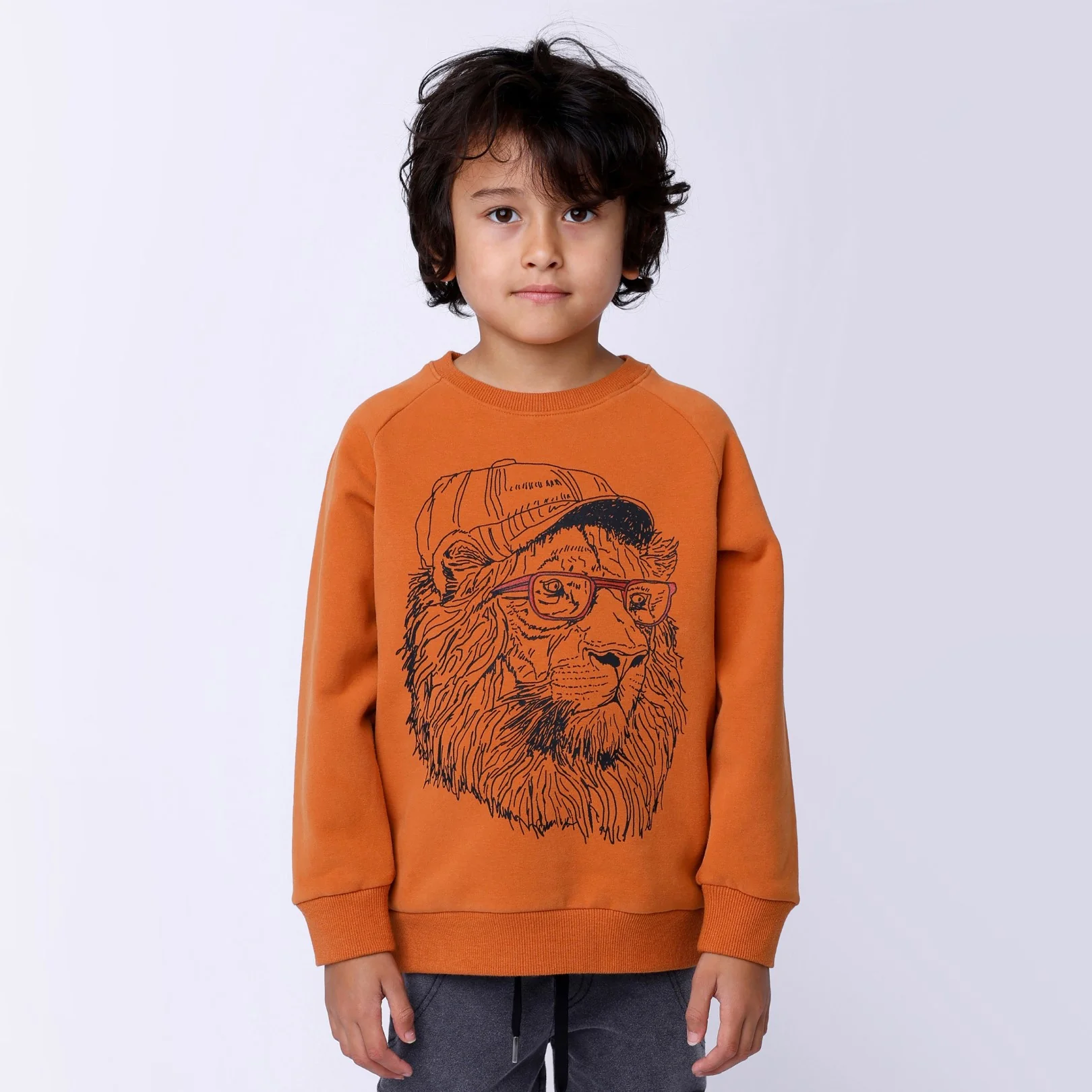 Cool Lion Furry Crew - Burnt Orange - Image 2