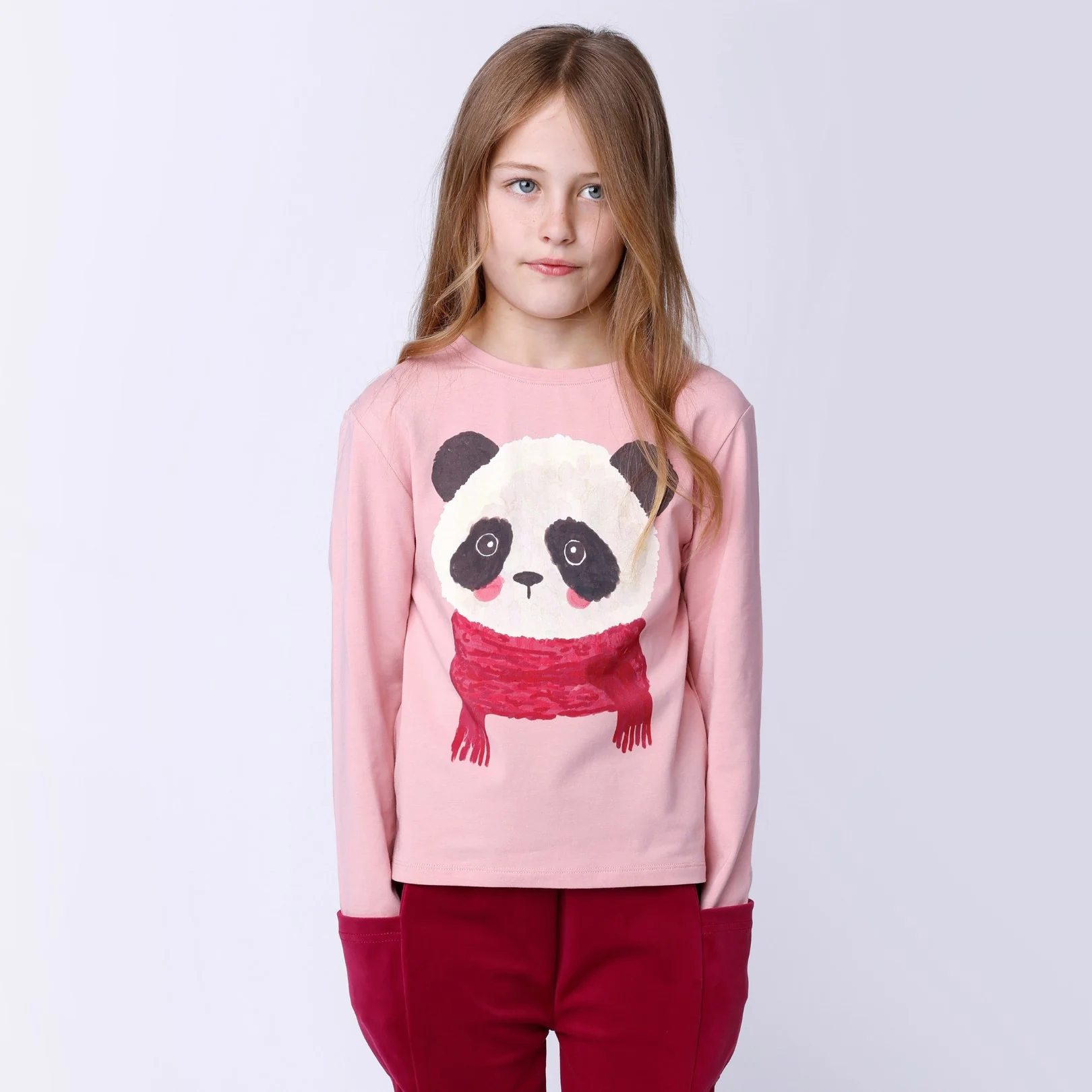Cosy Panda Tee - Peach - Image 3