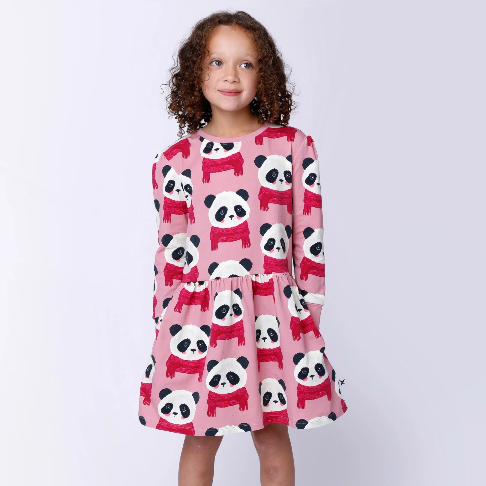 Cosy Pandas Dress - Fuchsia - Image 2