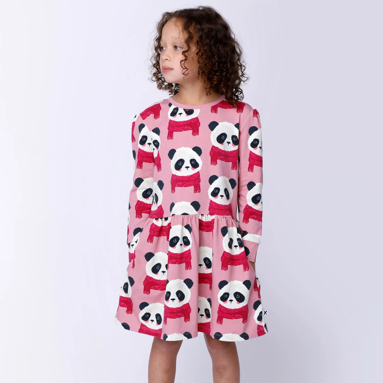 Cosy Pandas Dress - Fuchsia - Image 3