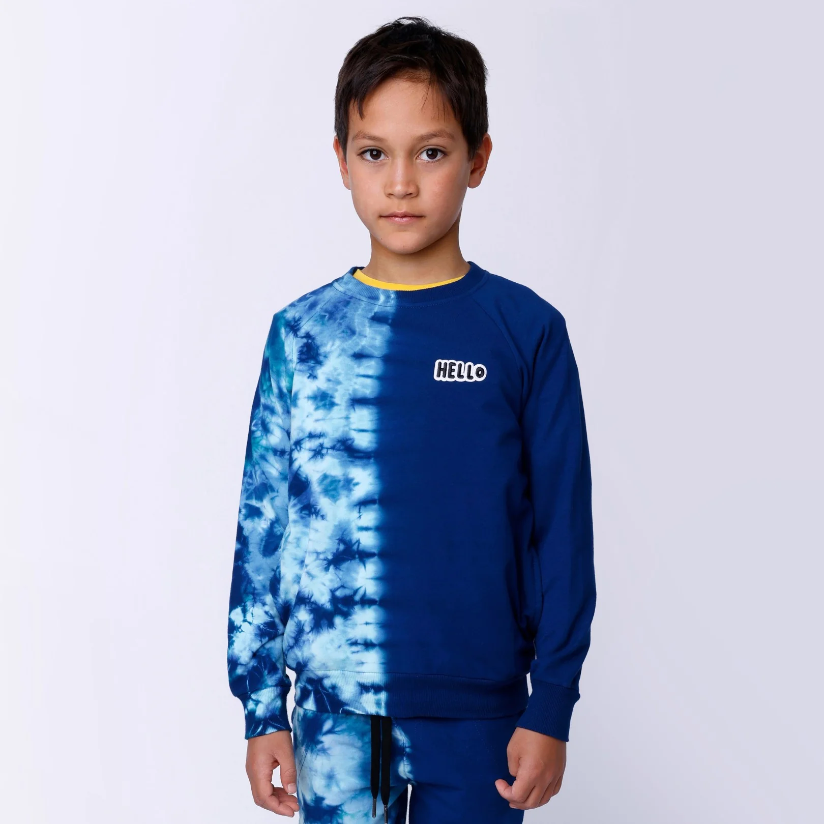 Duo Tie Dye Crew - Navy - Image 2