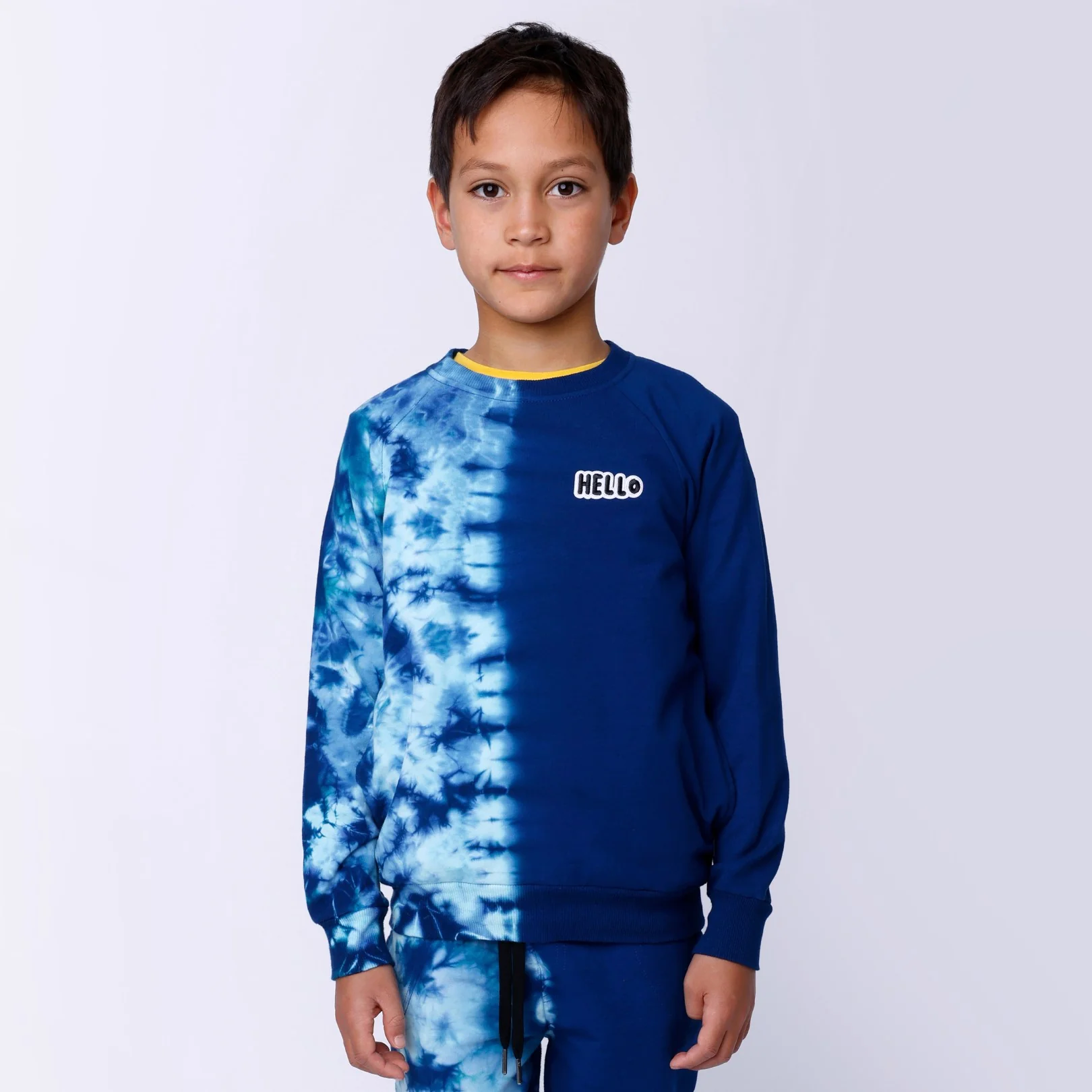 Duo Tie Dye Crew - Navy - Image 3