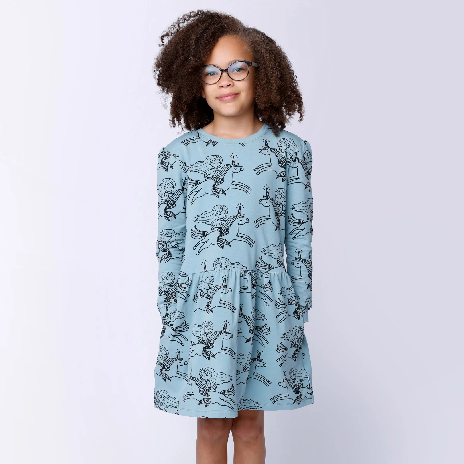 Mermaid And Unicorn Dress - Emerald - Image 3