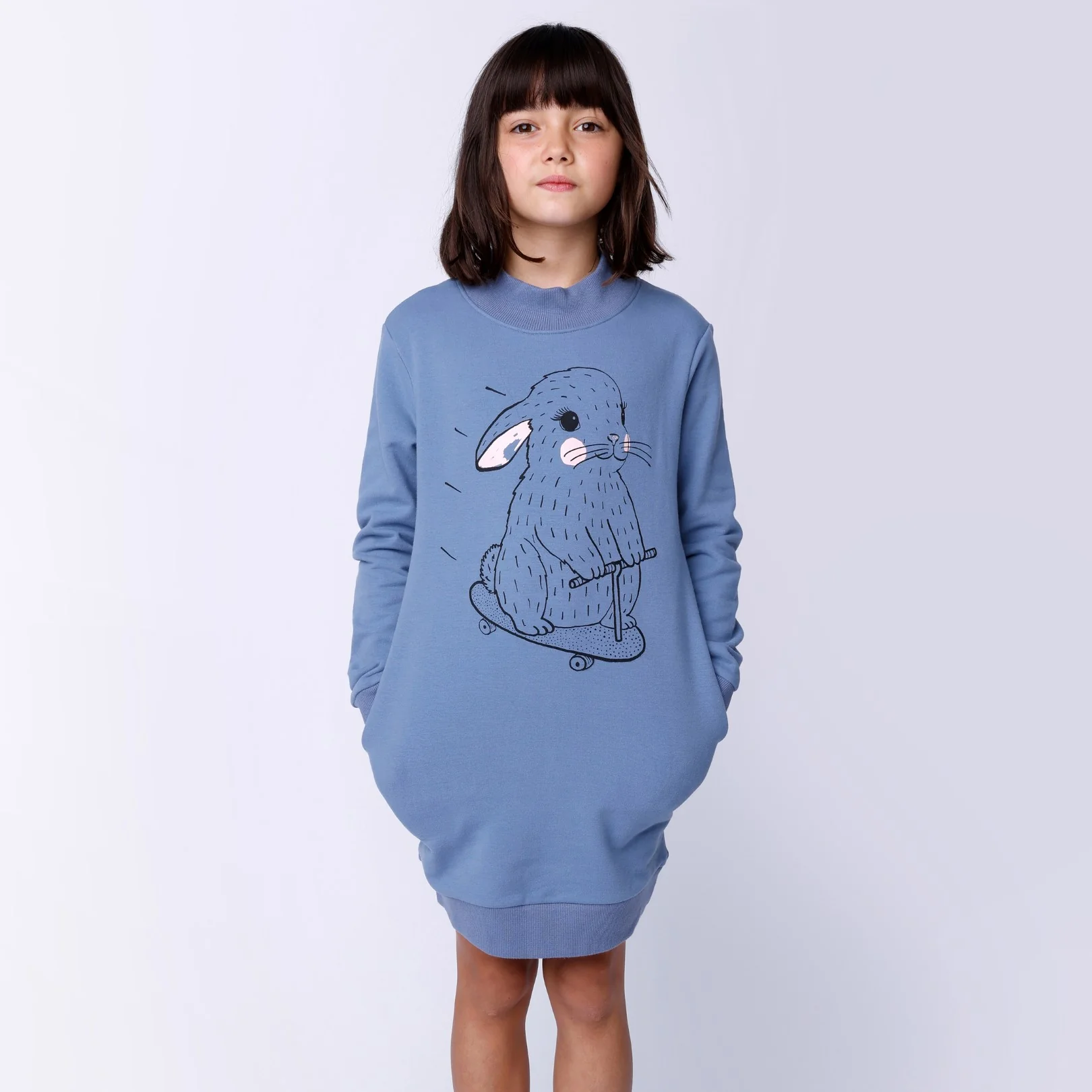 Speedy Bunny Furry Dress - Cornflower - Image 3