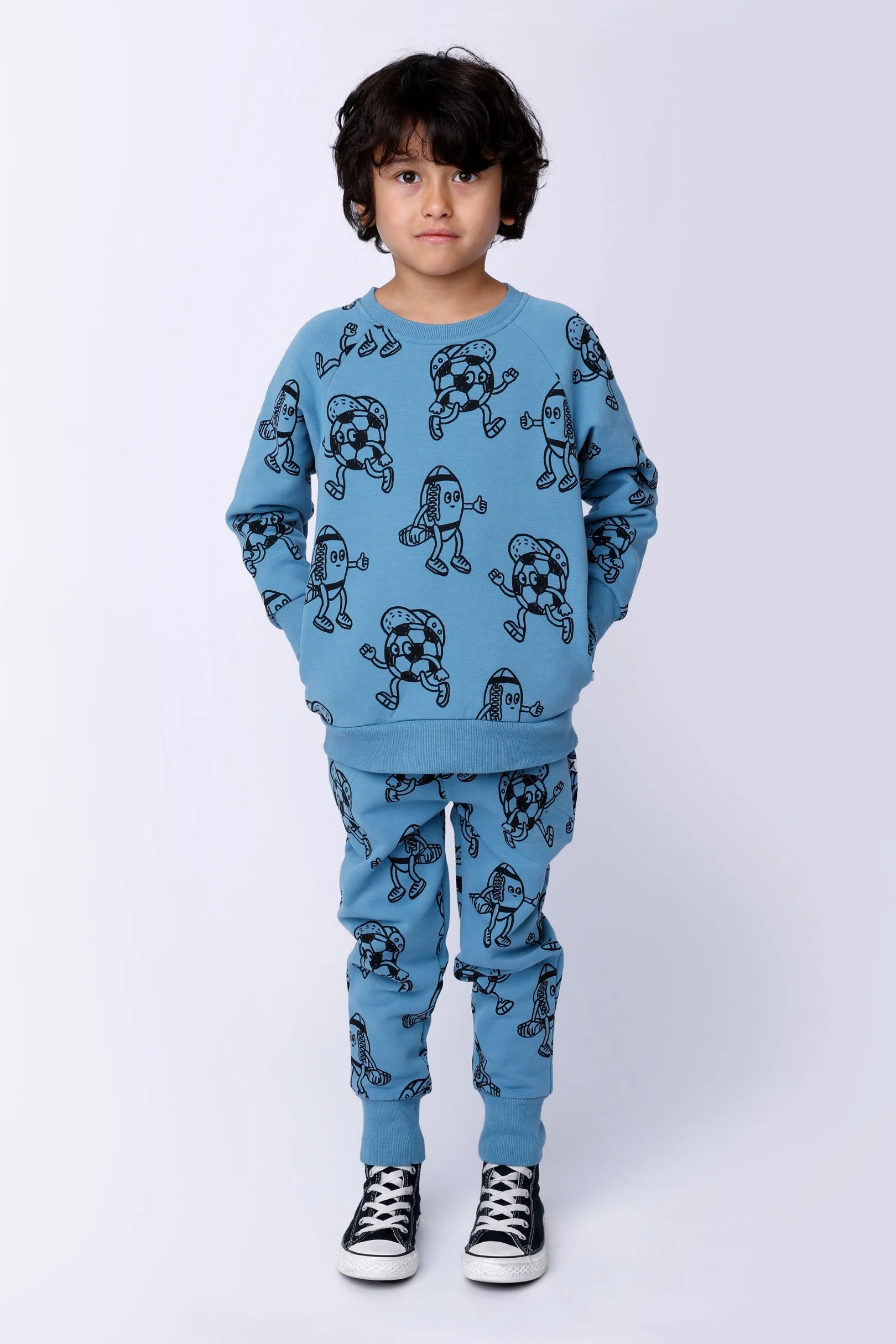 Sport Buddies Furry Trackies - Muted Blue - Image 3