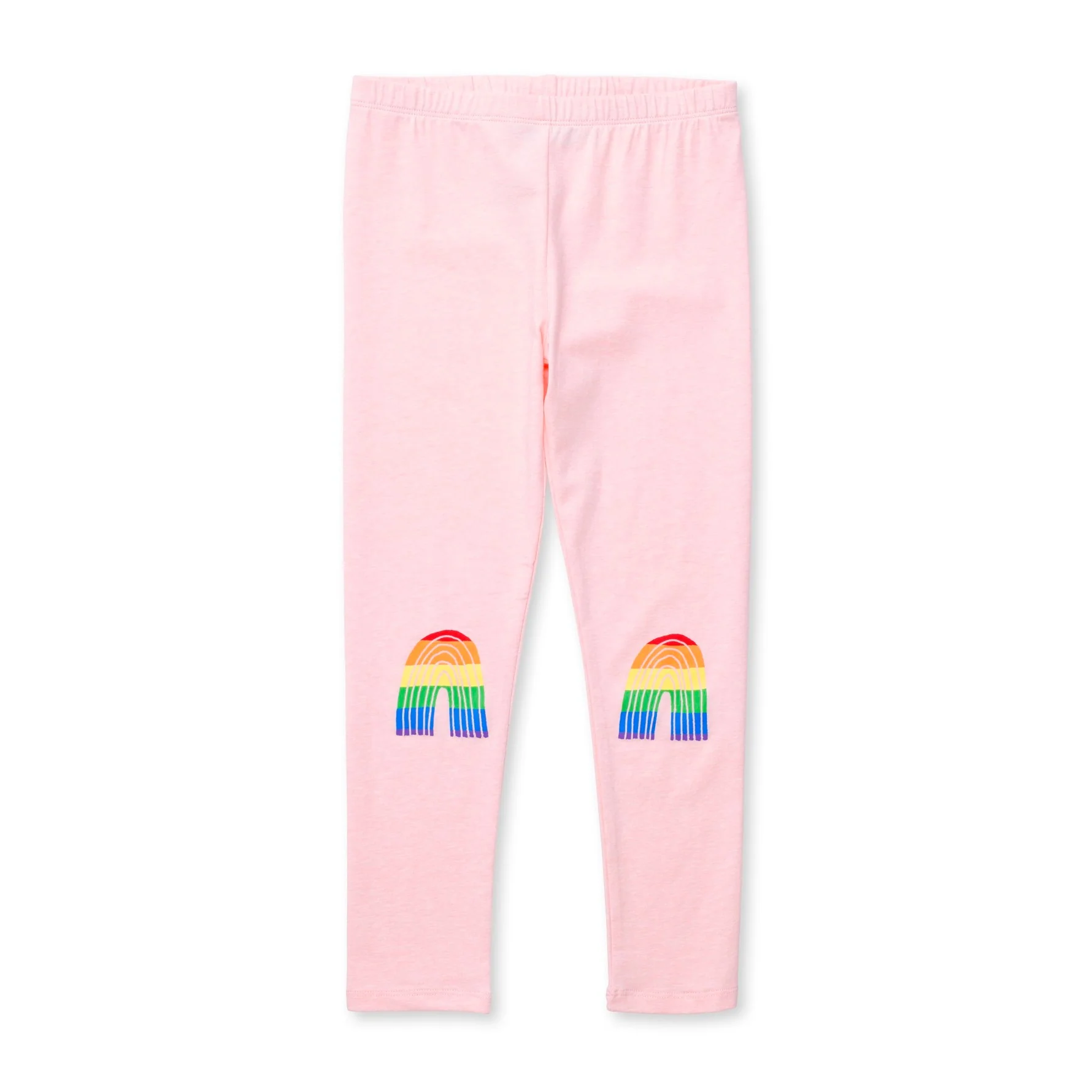 Stripey Rainbow Tights - Pink Marle