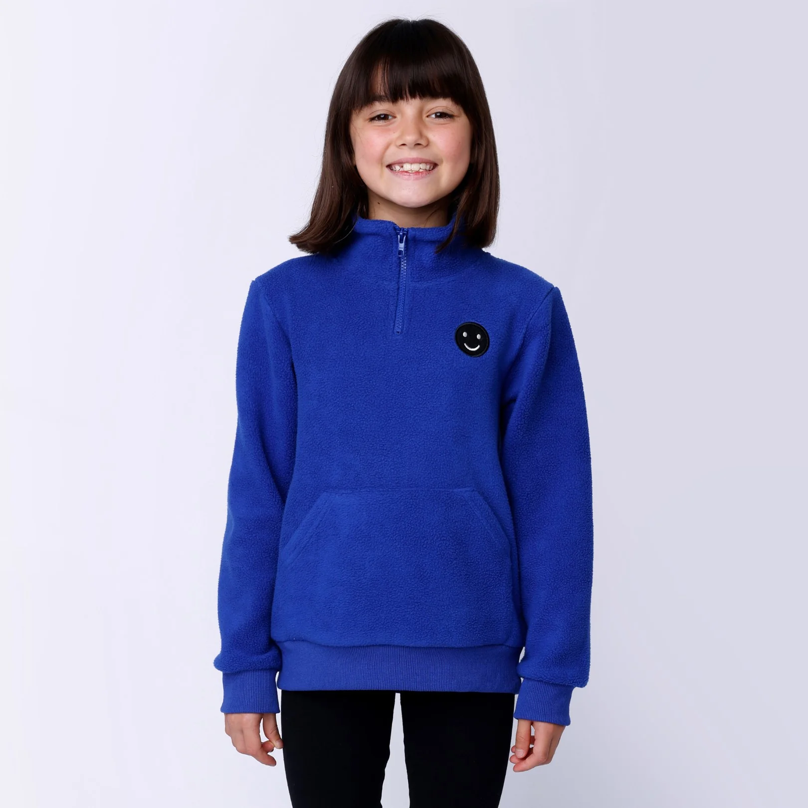 Teddy Half Zip Crew - Cobalt - Image 2