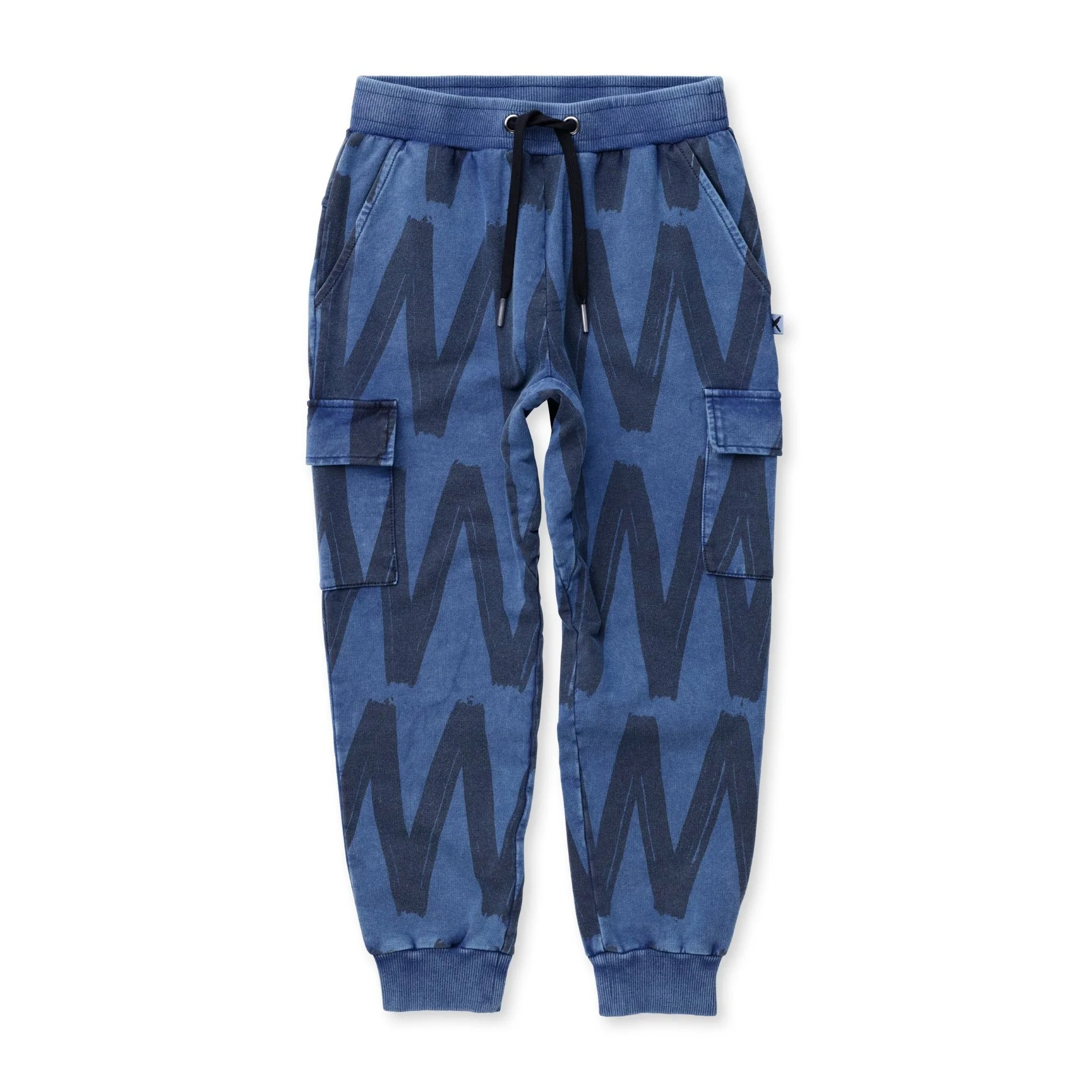 Zig Zag Cargo Trackies - Midnight Wash