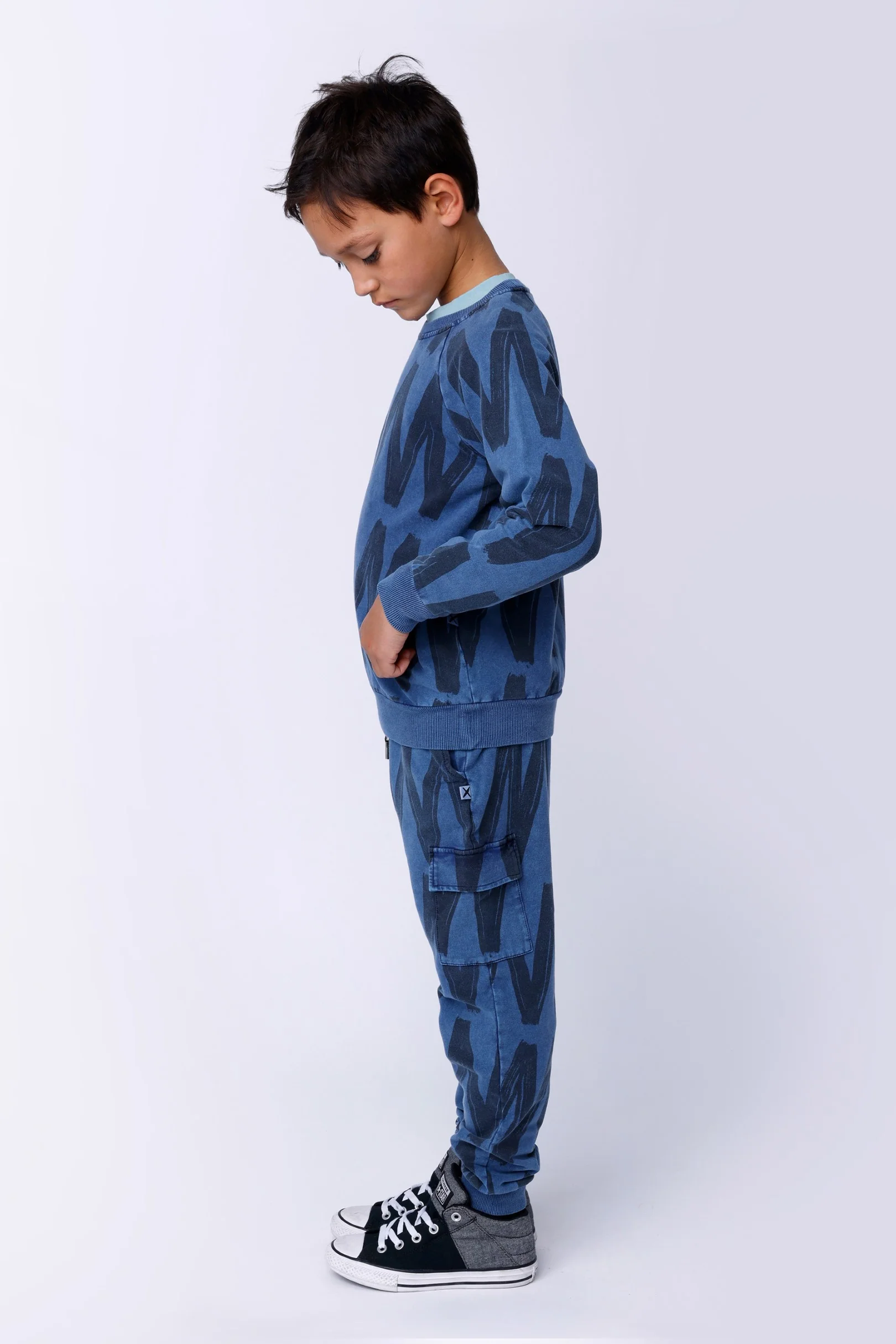 Zig Zag Cargo Trackies - Midnight Wash - Image 3