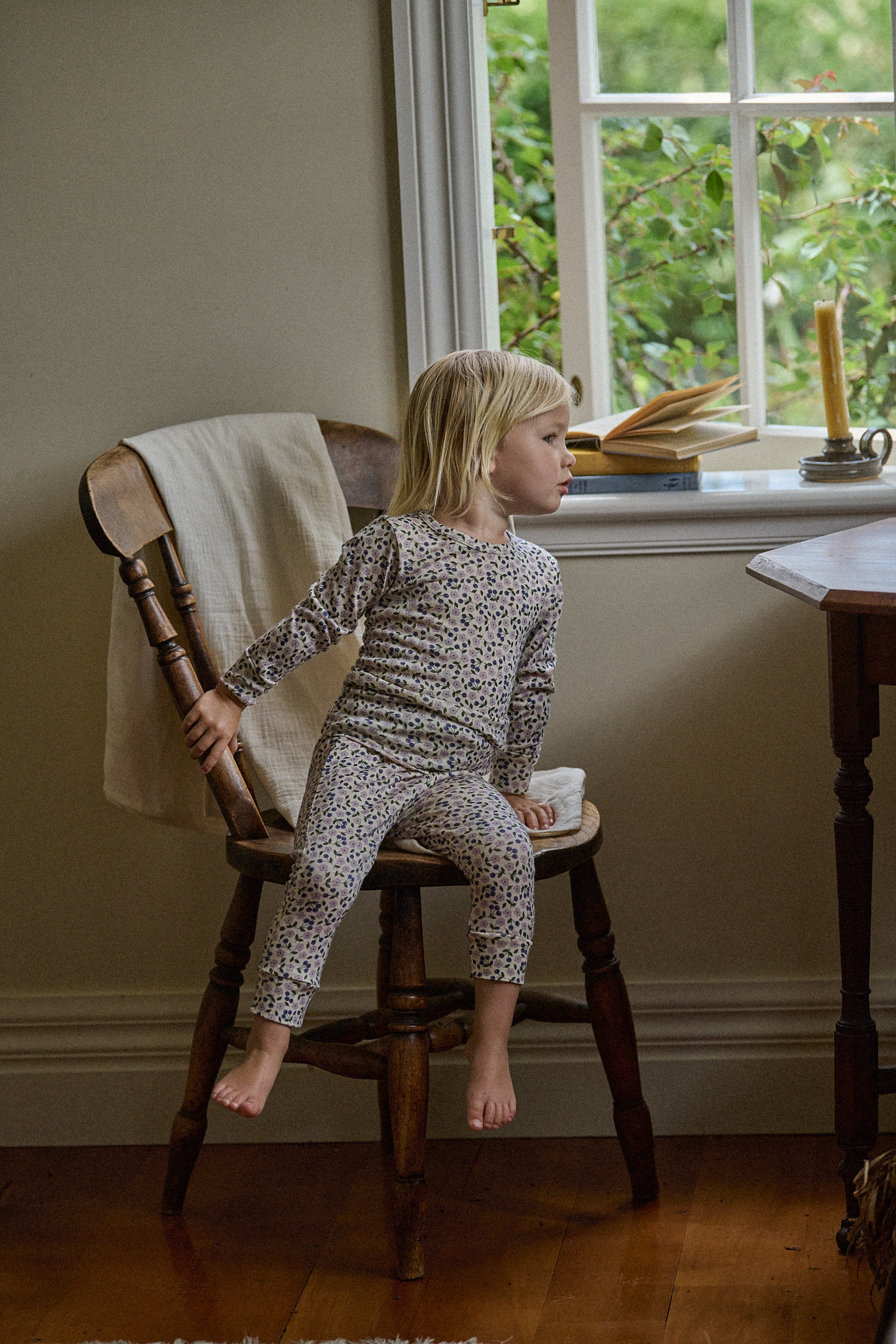 Long Sleeve Pyjamas Briarwood Lilac Print - Image 3