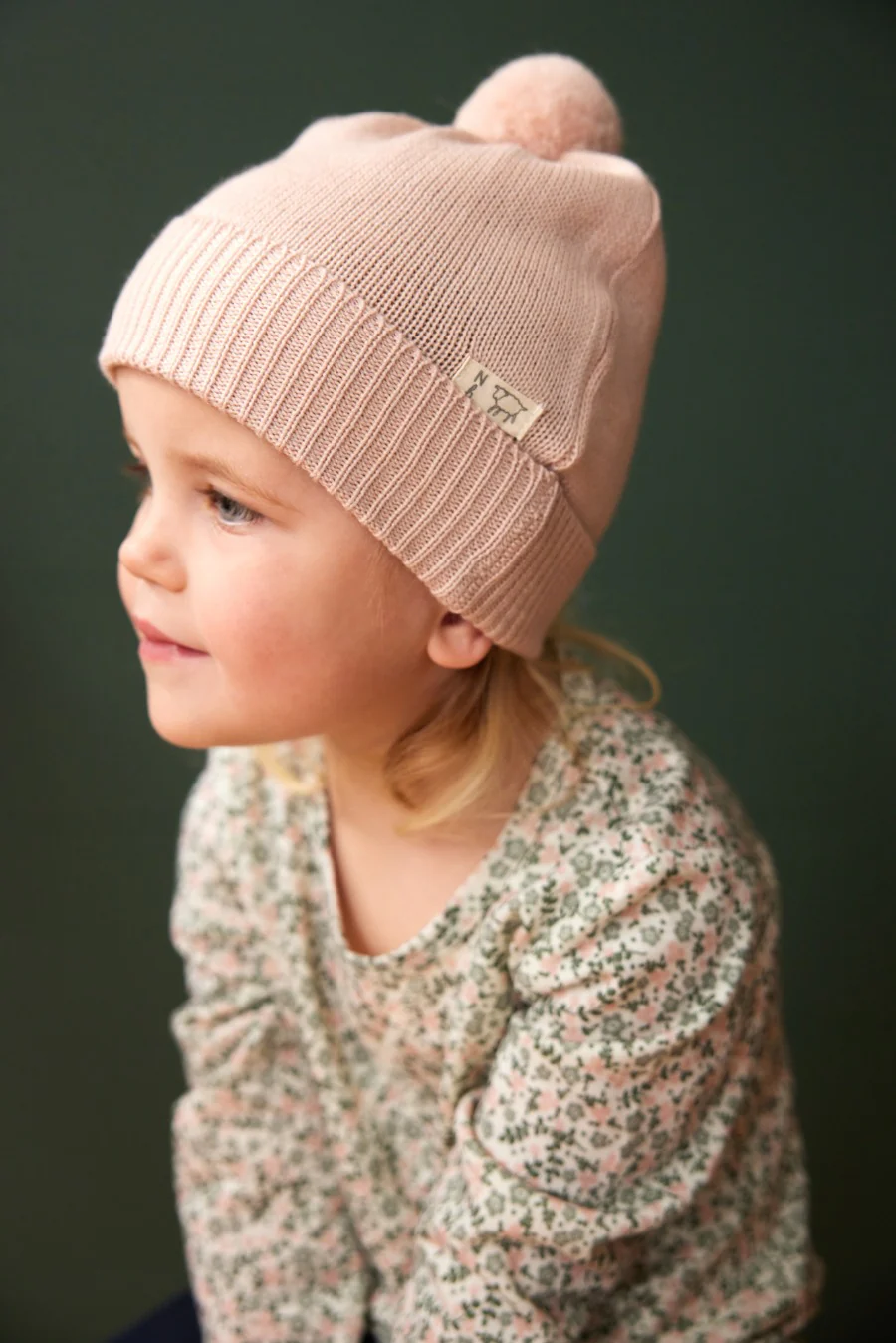 Alpine Pom Pom Beanie - Rose Dust - Image 2