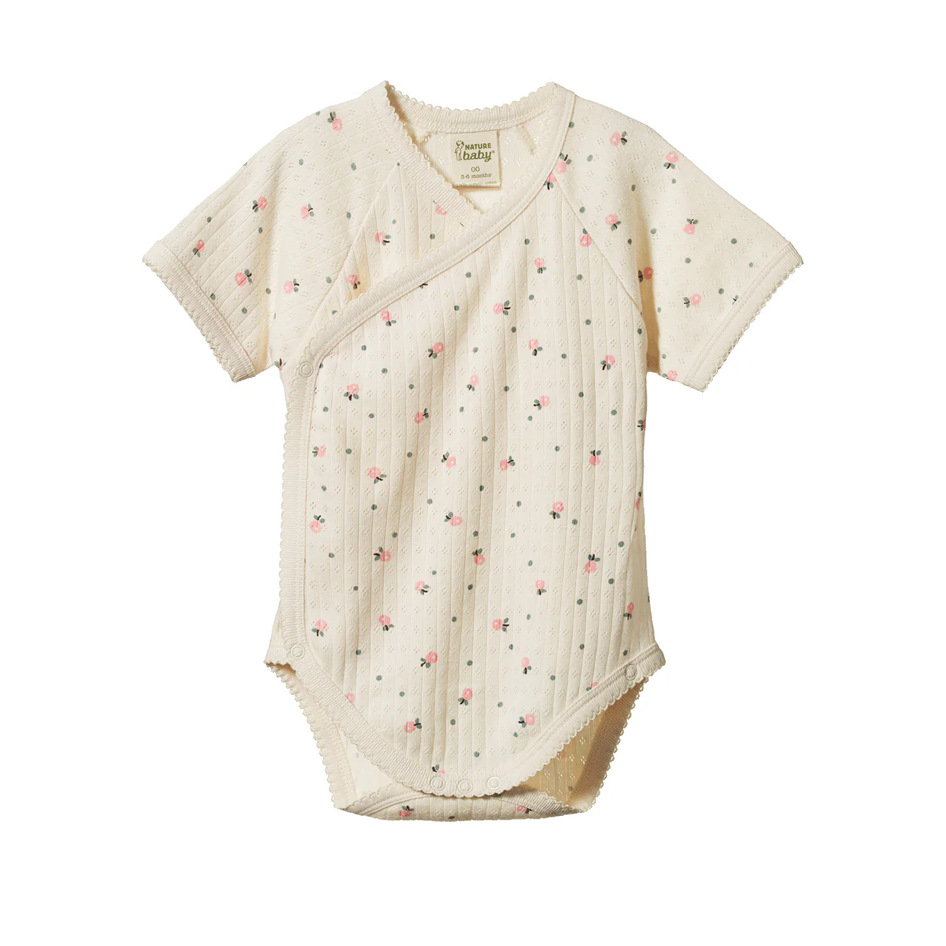 Short Sleeve Kimono Bodysuit Pointelle - Posey Blossom