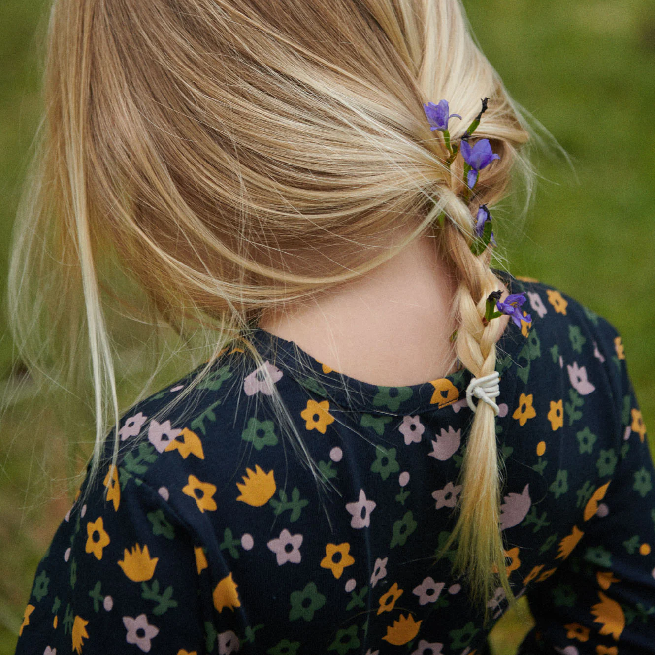 Long Sleeve Twirl Dress - Navy Pollyanna Print - Image 4