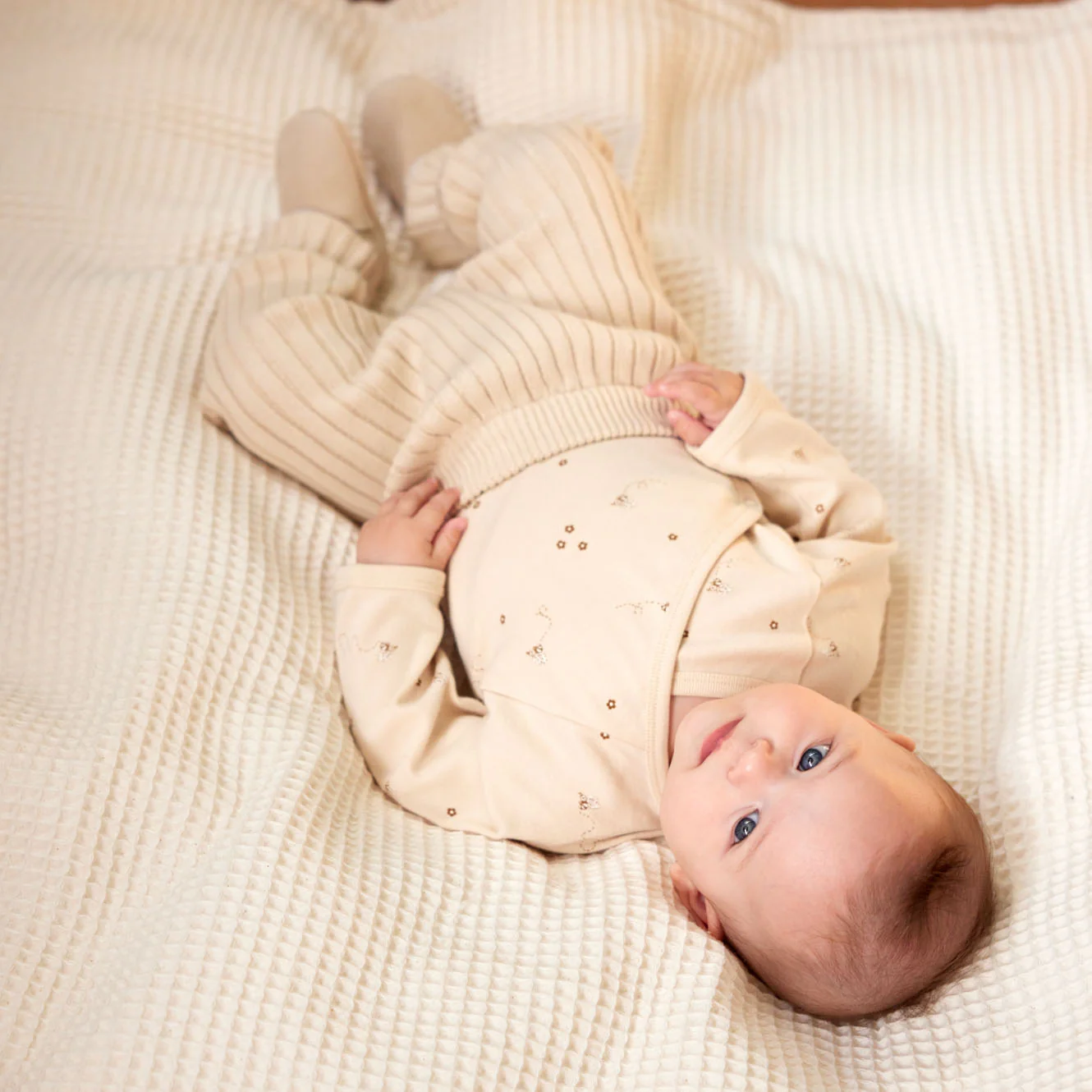 Lou Pants Cotton Knit - Almond - Image 2