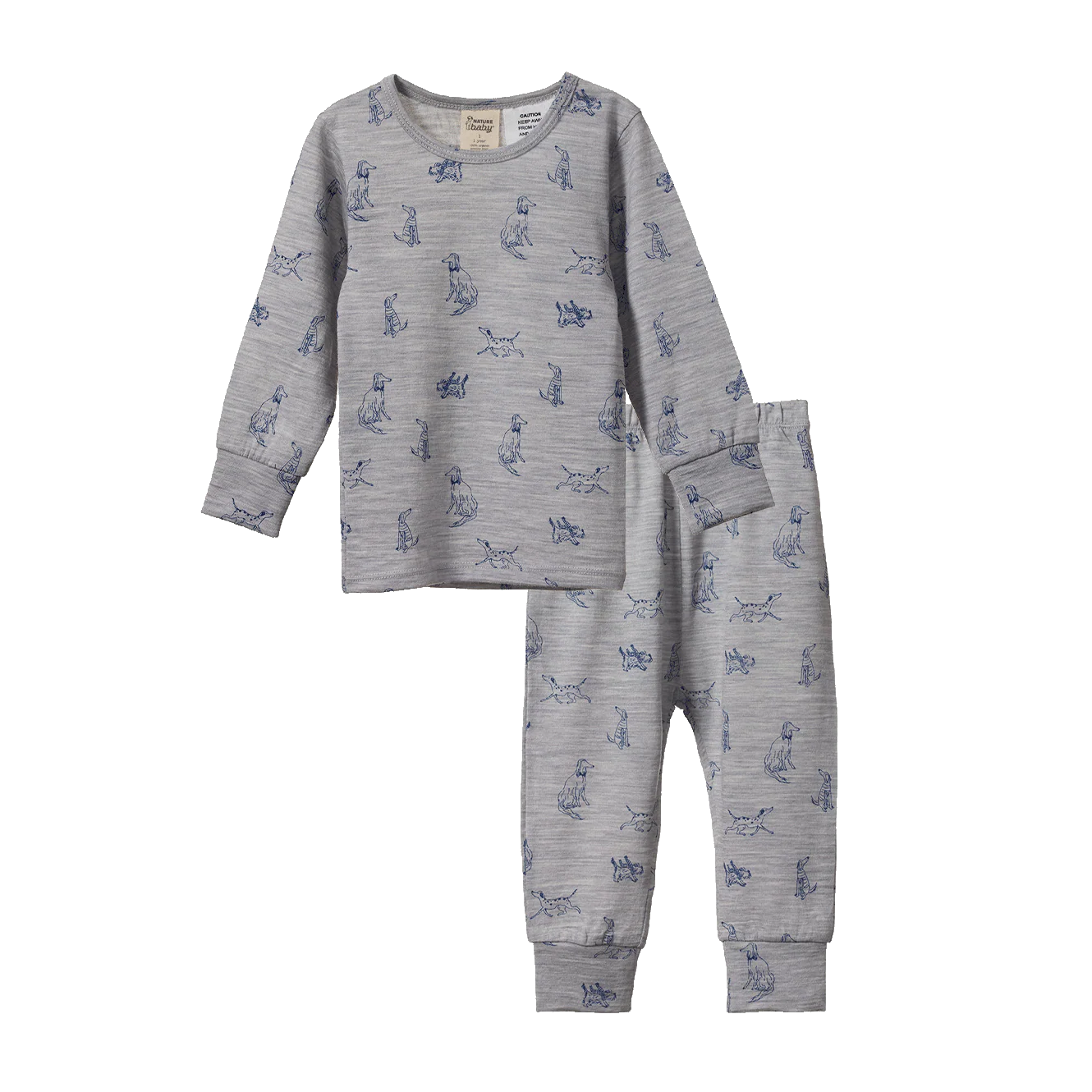 Merino Essentials 2Pc Pyjamas - Best Friend Print Merino