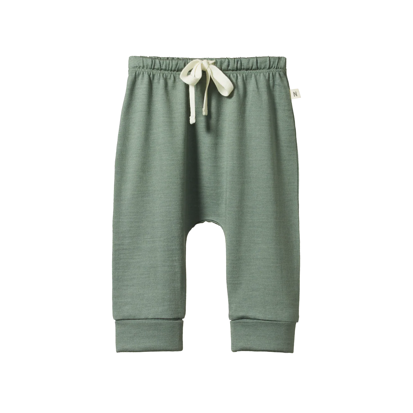 Nature Baby Merino Essentials Drawstring Pants - Nettle