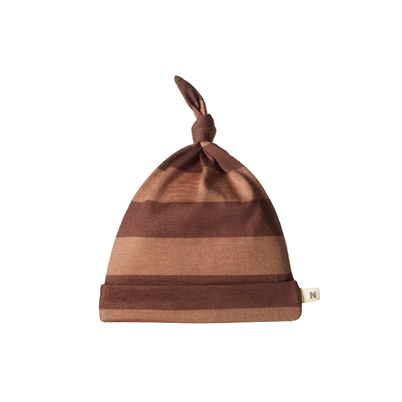 Nature Baby Merino Essentials Knotted Beanie - Bear Bold Stripe