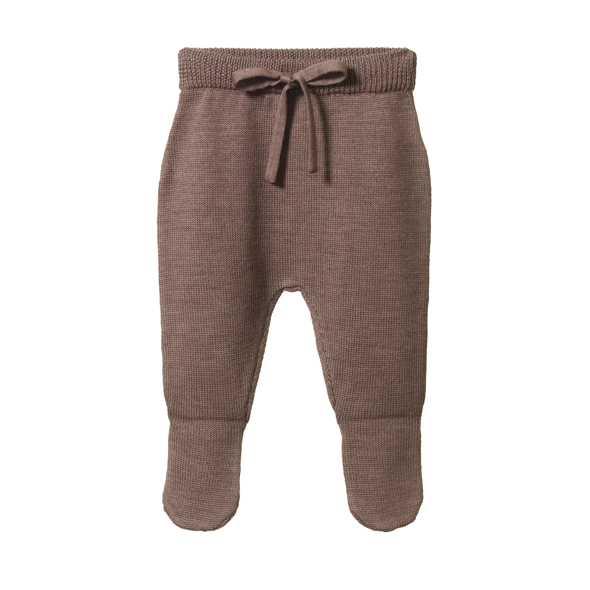 Merino Knit Footed Romper - Cub Marl