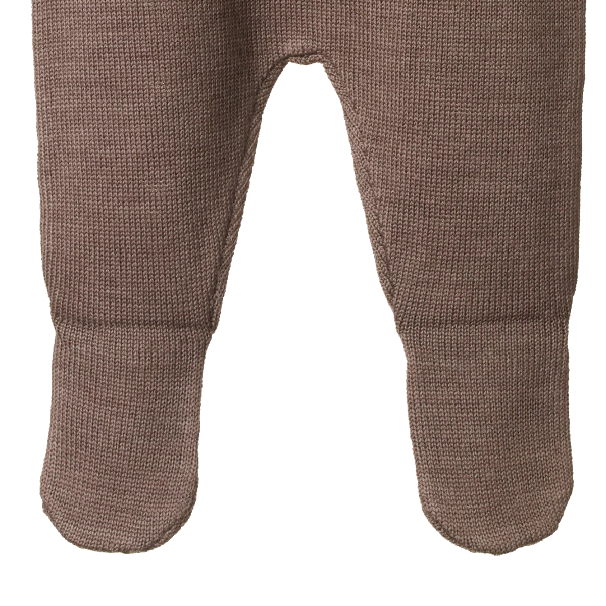 Merino Knit Footed Romper - Cub Marl - Image 4