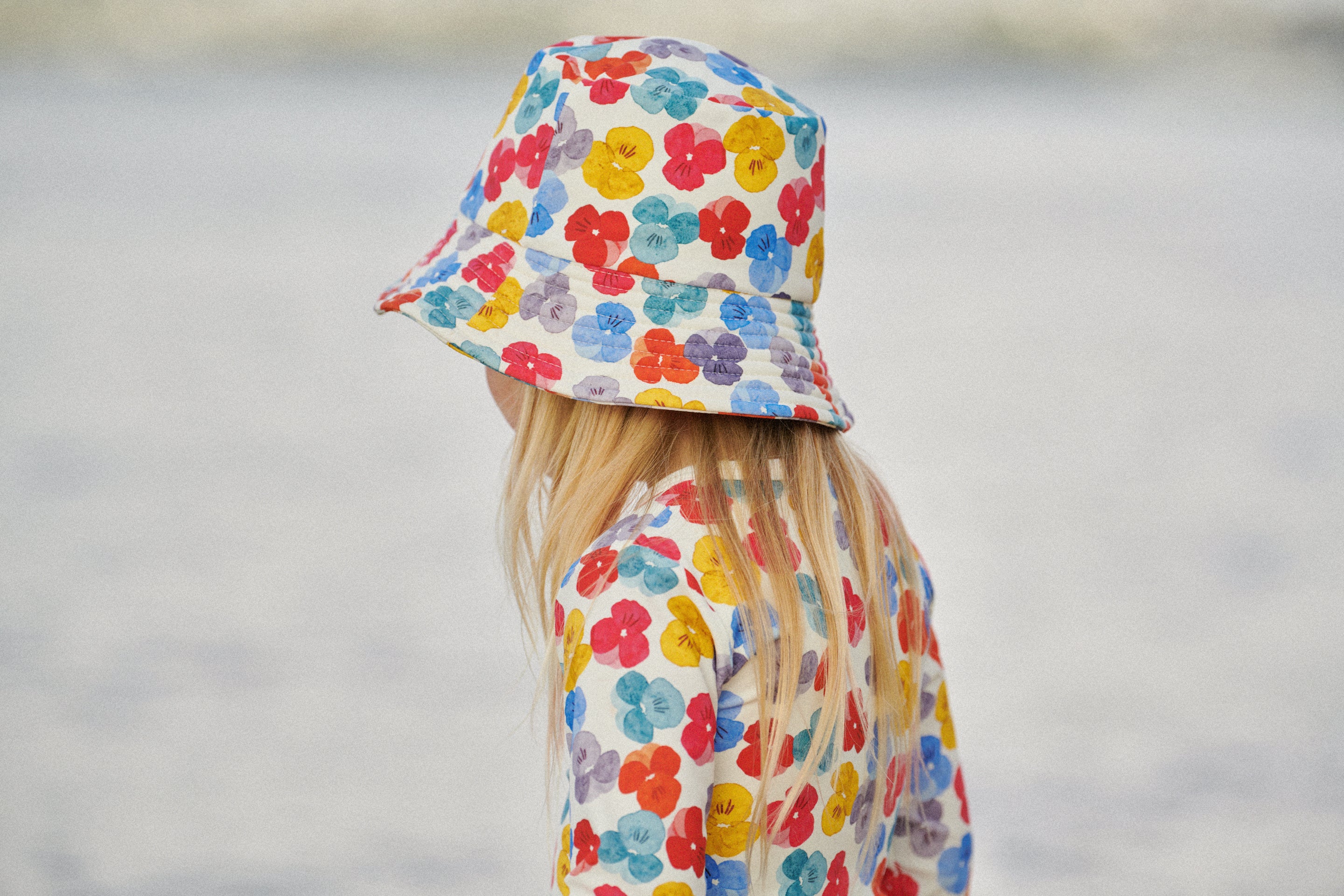 One Piece Bathing Swimsuit - Painted Delphine Print - Image 4