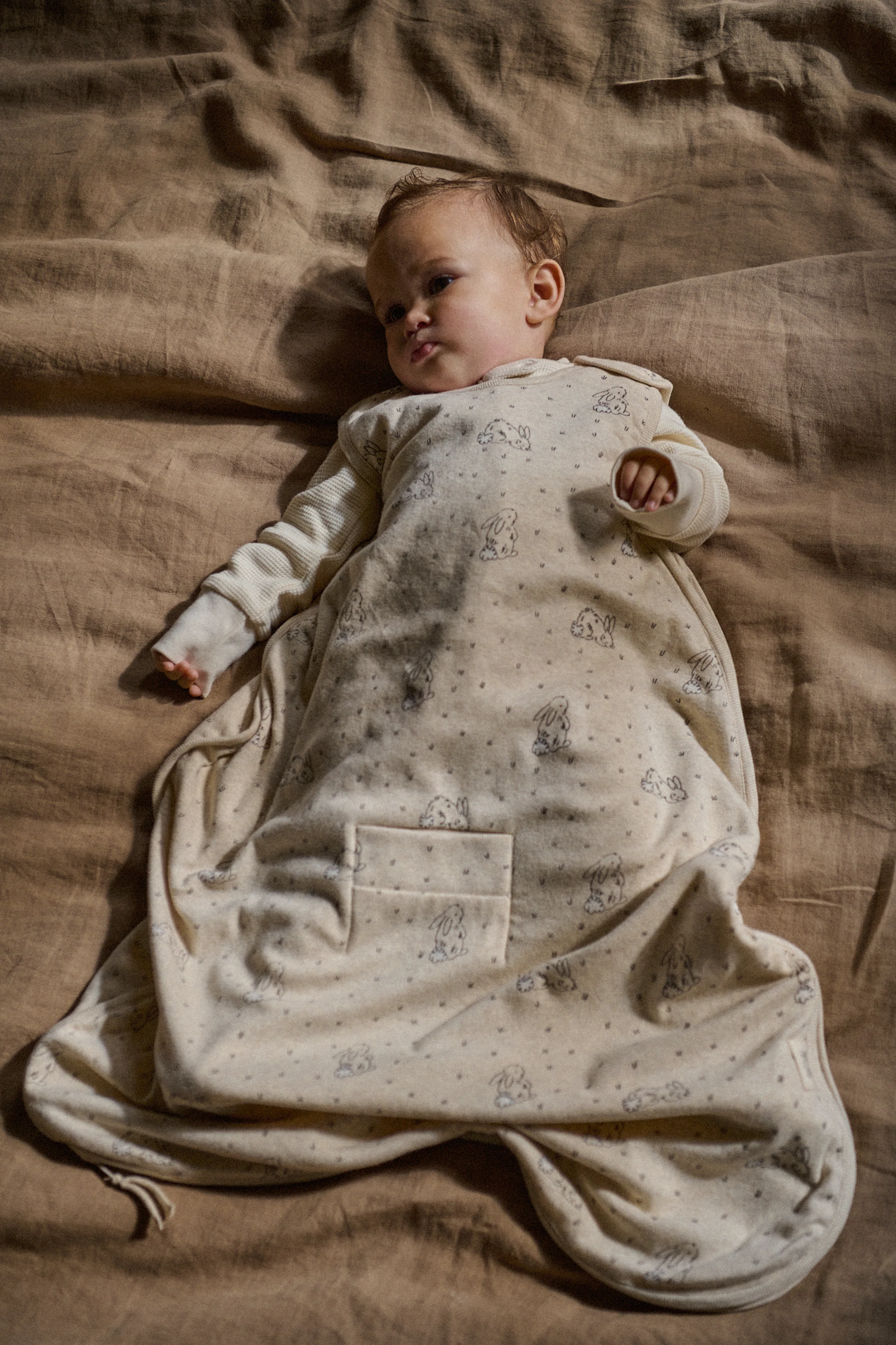 Organic Cotton & Merino Sleeping Bag - Bramble Burrow Sleep Print - Image 3