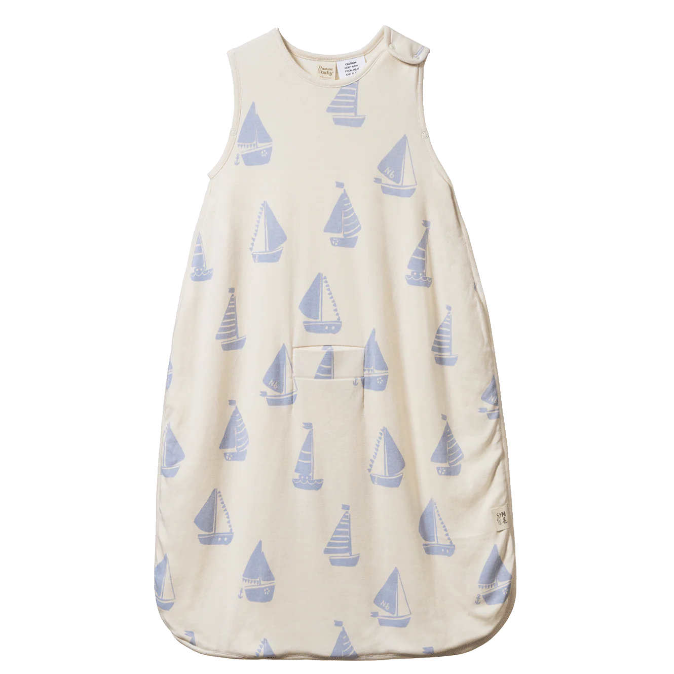 Organic Cotton & Merino Sleeping Bag - Regatta Blue Print