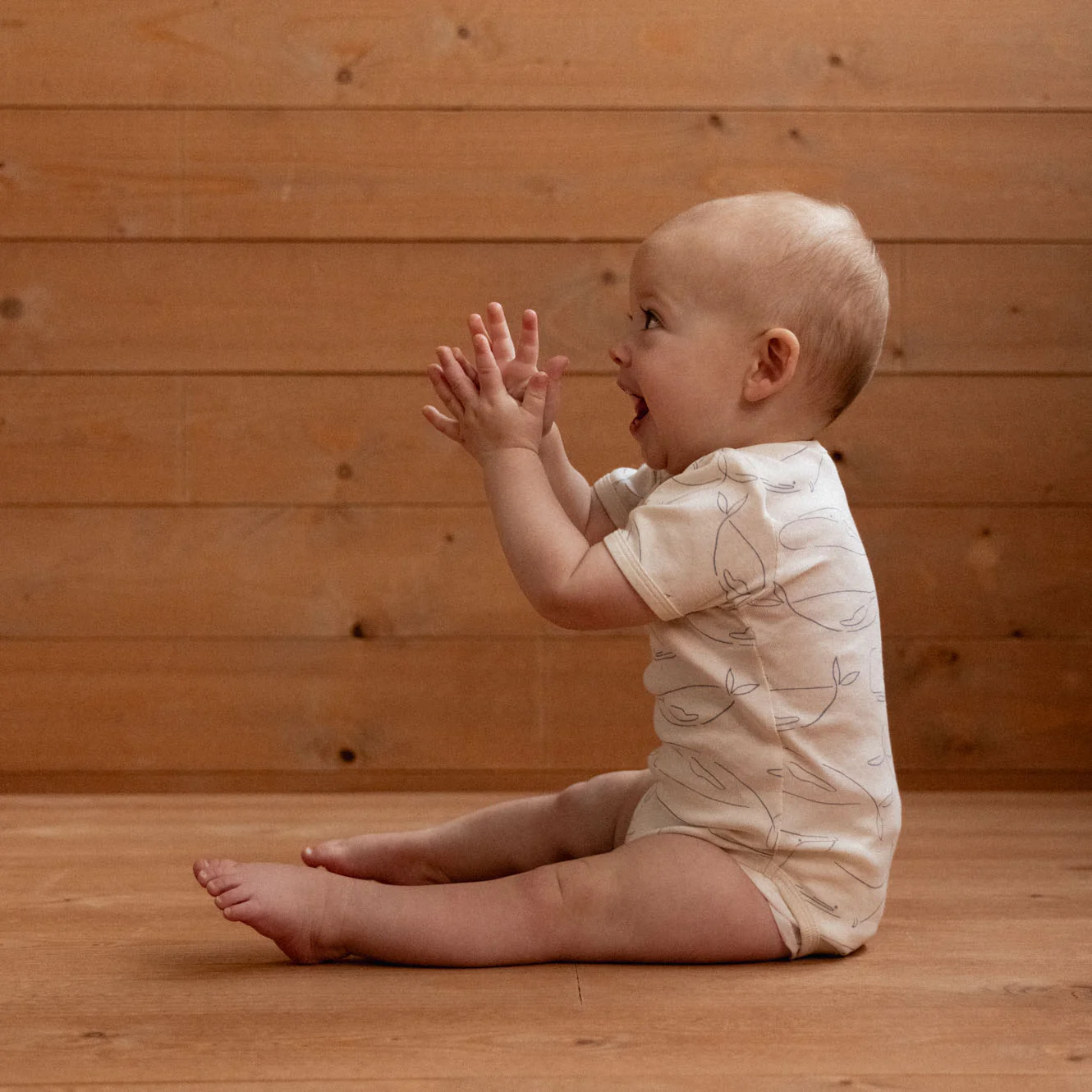 Short Sleeve Bodysuit - Whale Print - Image 2
