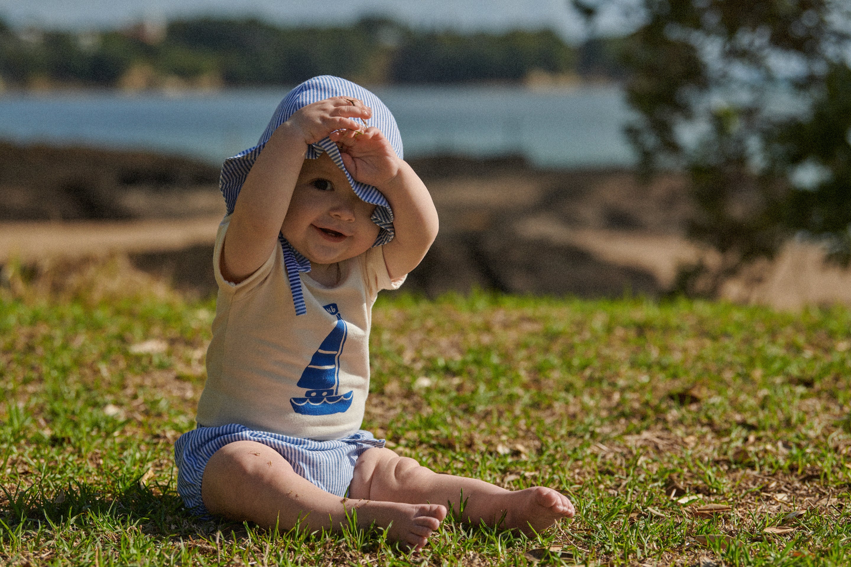 Stretch Jersey Bodysuit - Sail Boat Print - Image 3