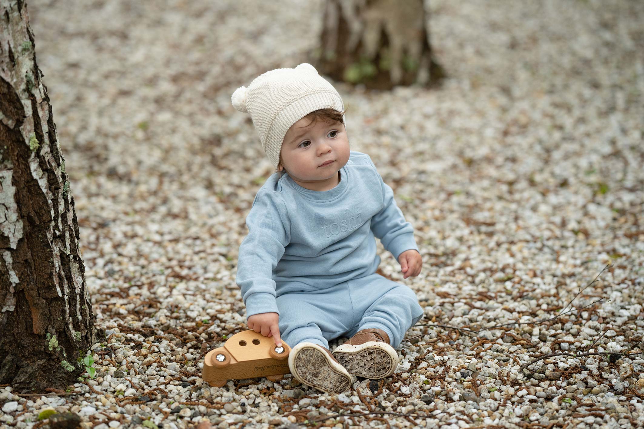 Organic Beanie - Snowy / Feather - Image 2