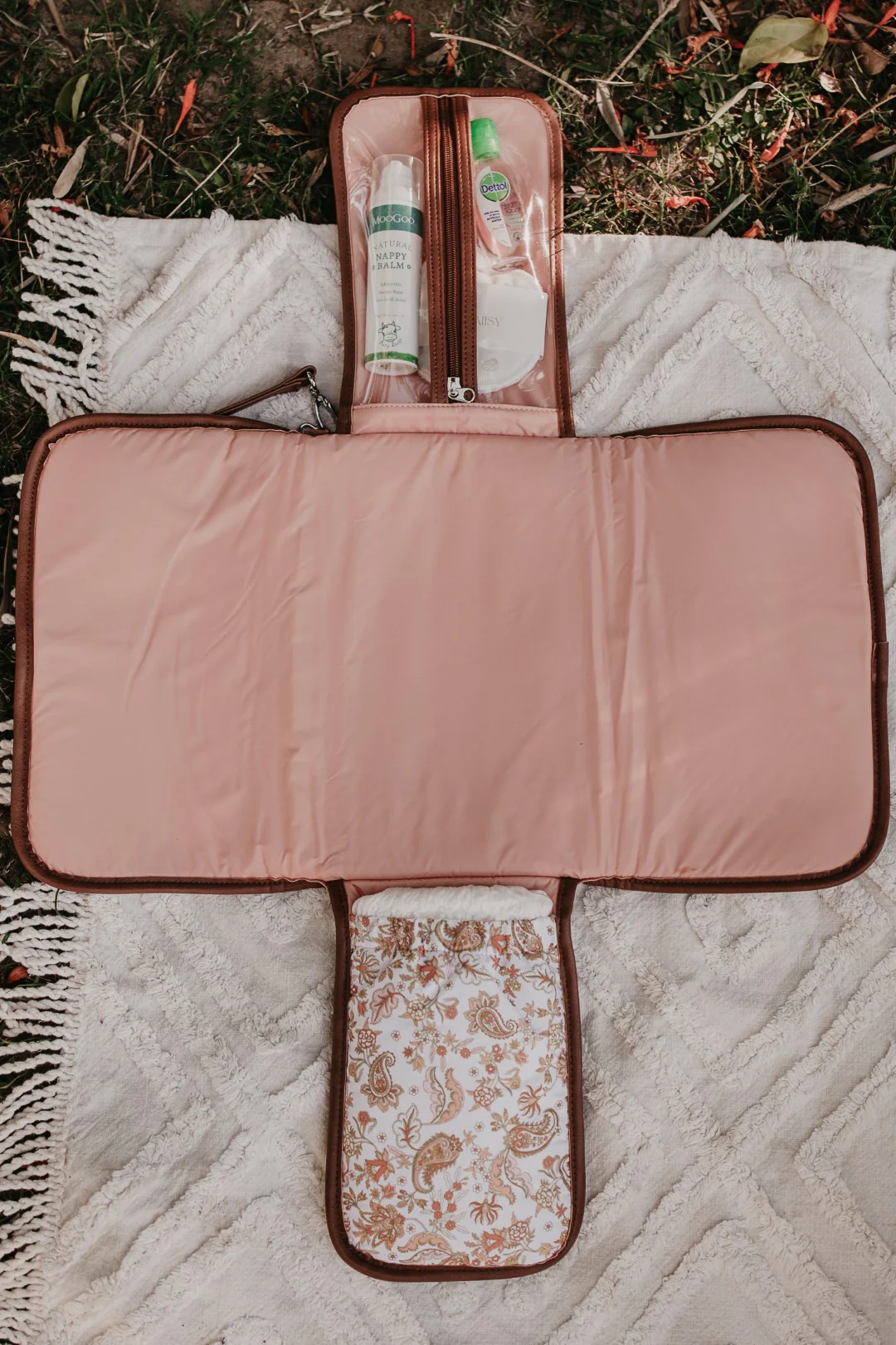 Change Clutch - Peach Paisley/Tan - Image 11