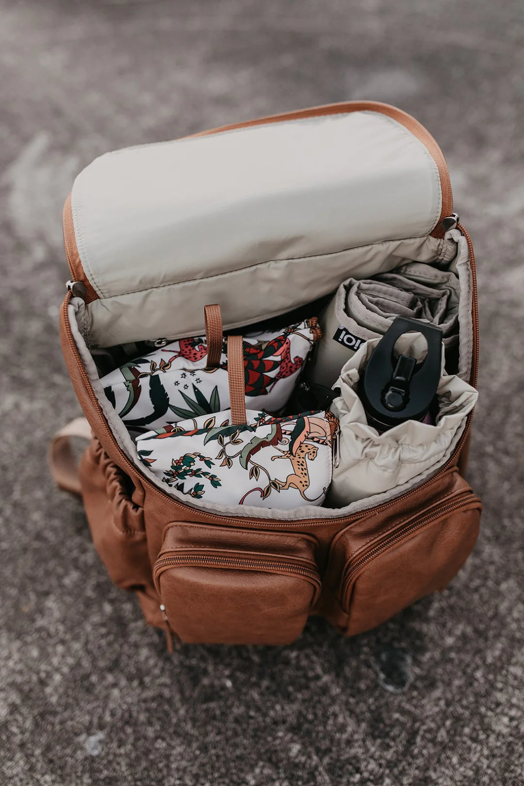 Nappy Backpack - Tan - Image 9