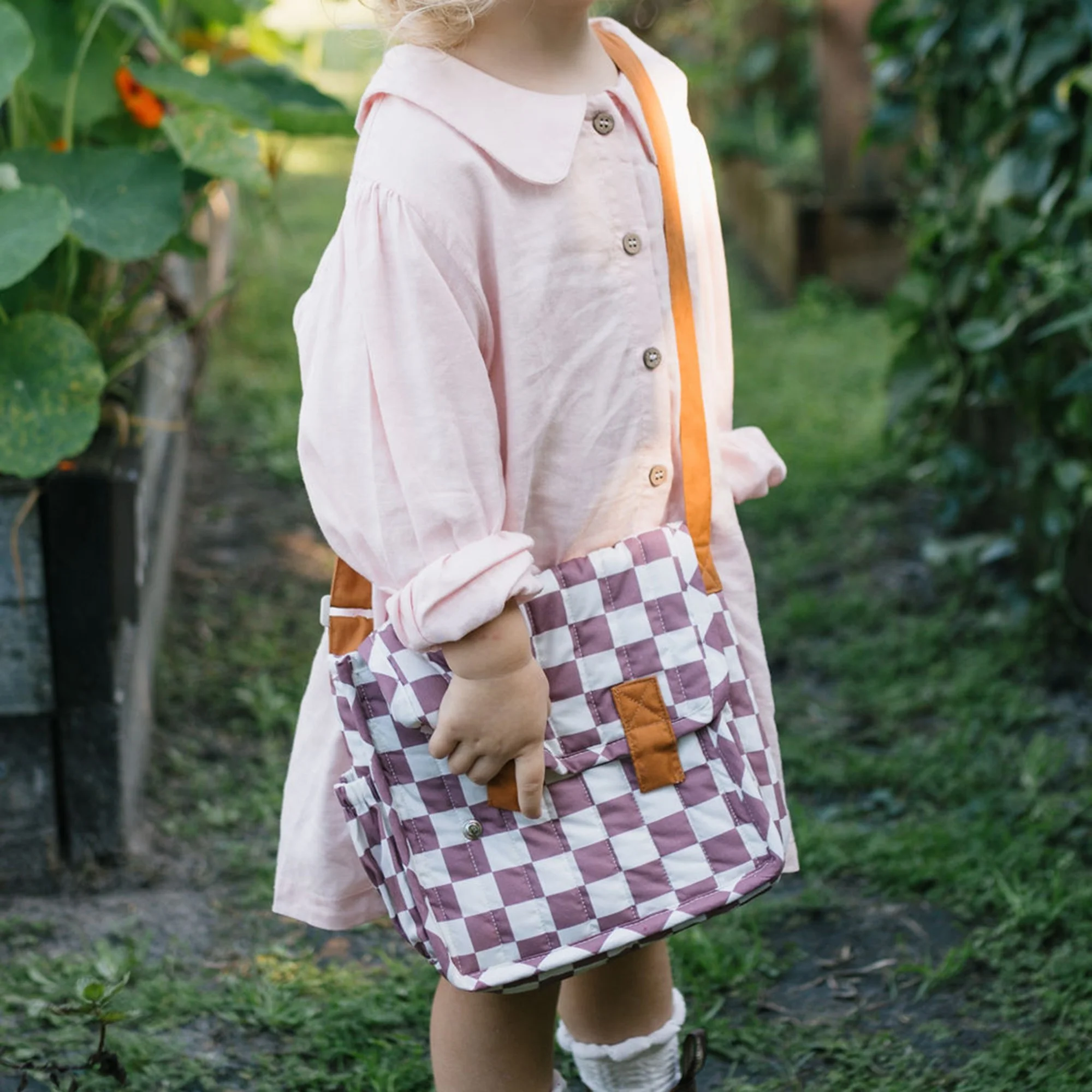 Carrie Convertible Changing Set - Plum Check - Image 2