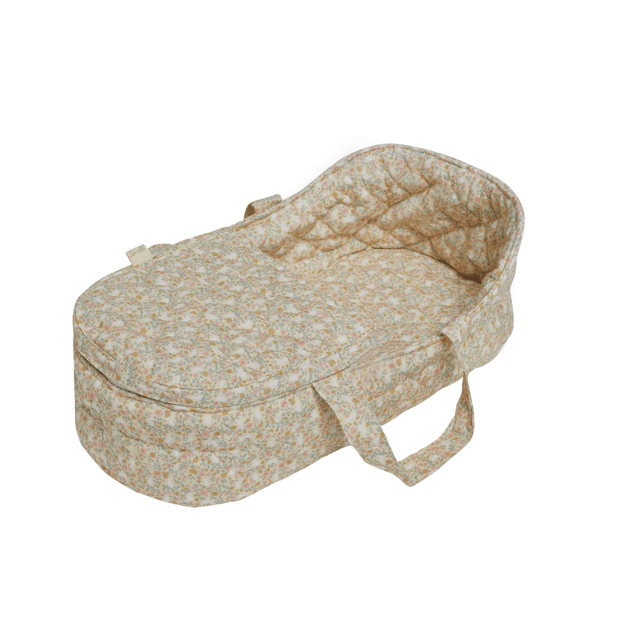 Dinkum Doll Quilted Carry Cot - Garden Floral