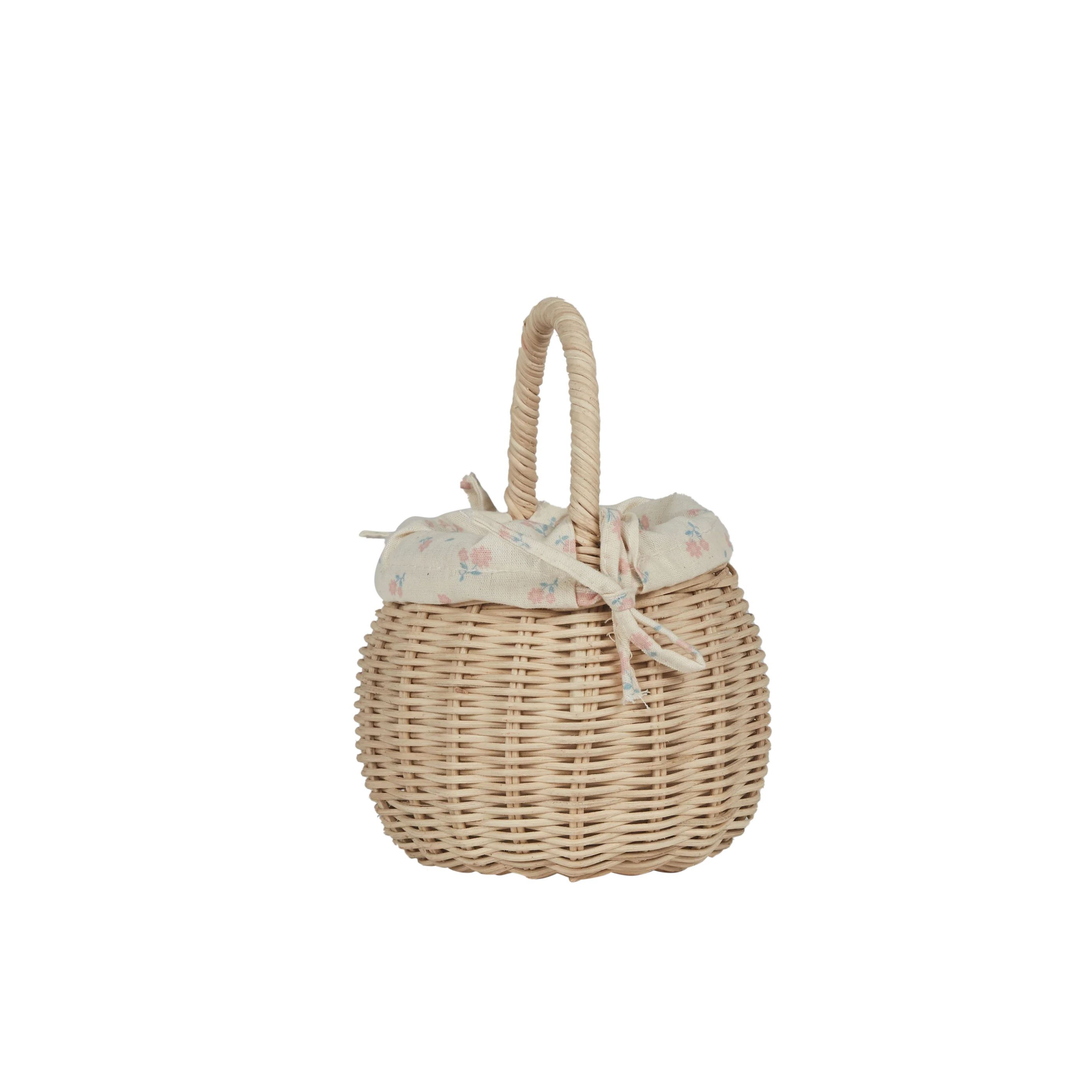 Rattan Berry Basket with Lining - Pansy - Image 3