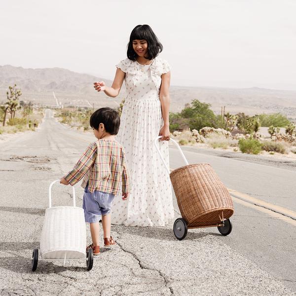 Rattan Luggy Basket Mama Size - Natural - Image 2